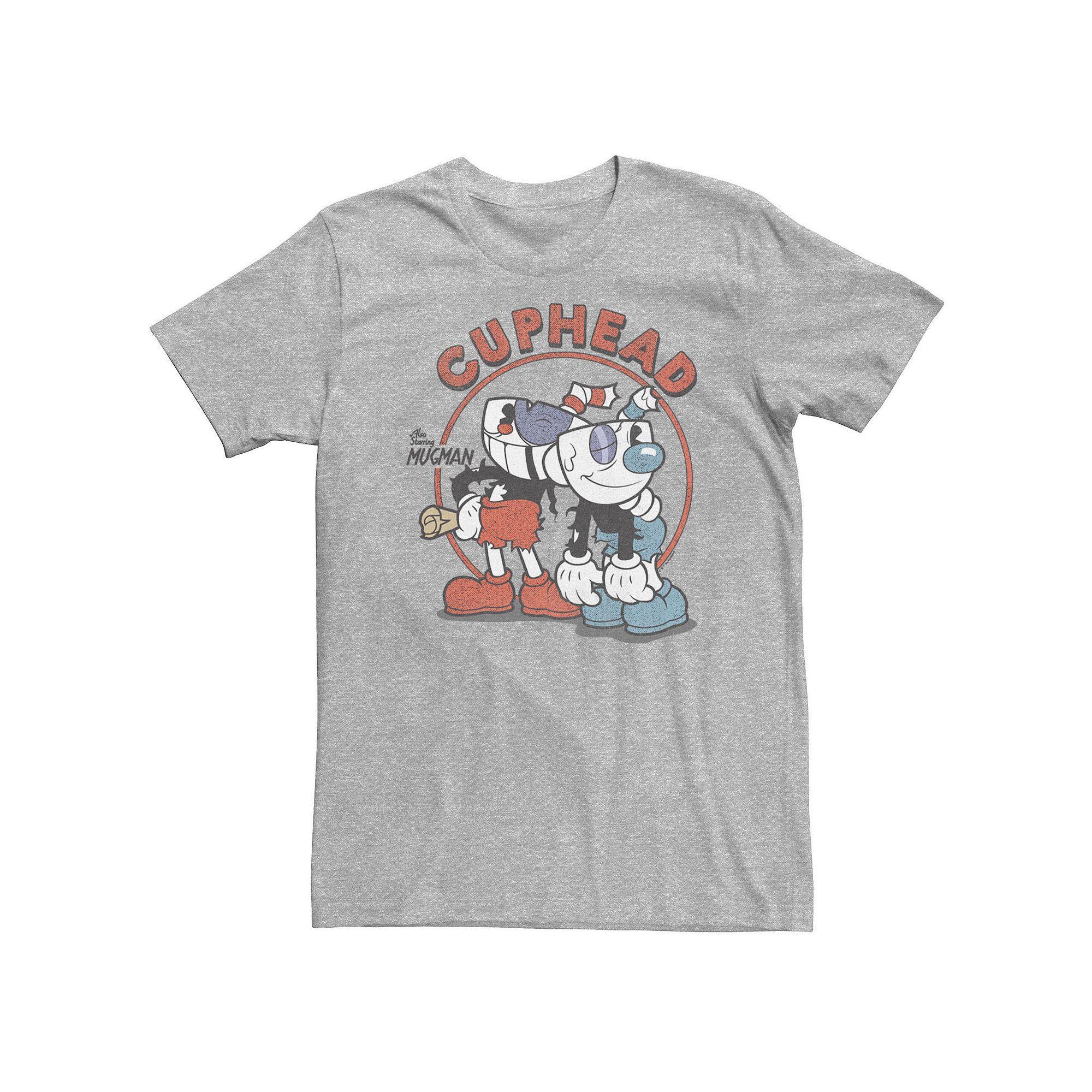 Big & Tall Cuphead Starring Mugman Rough & Ready Tee, Men's, Size: Large Tall, Athletic Grey Product Image