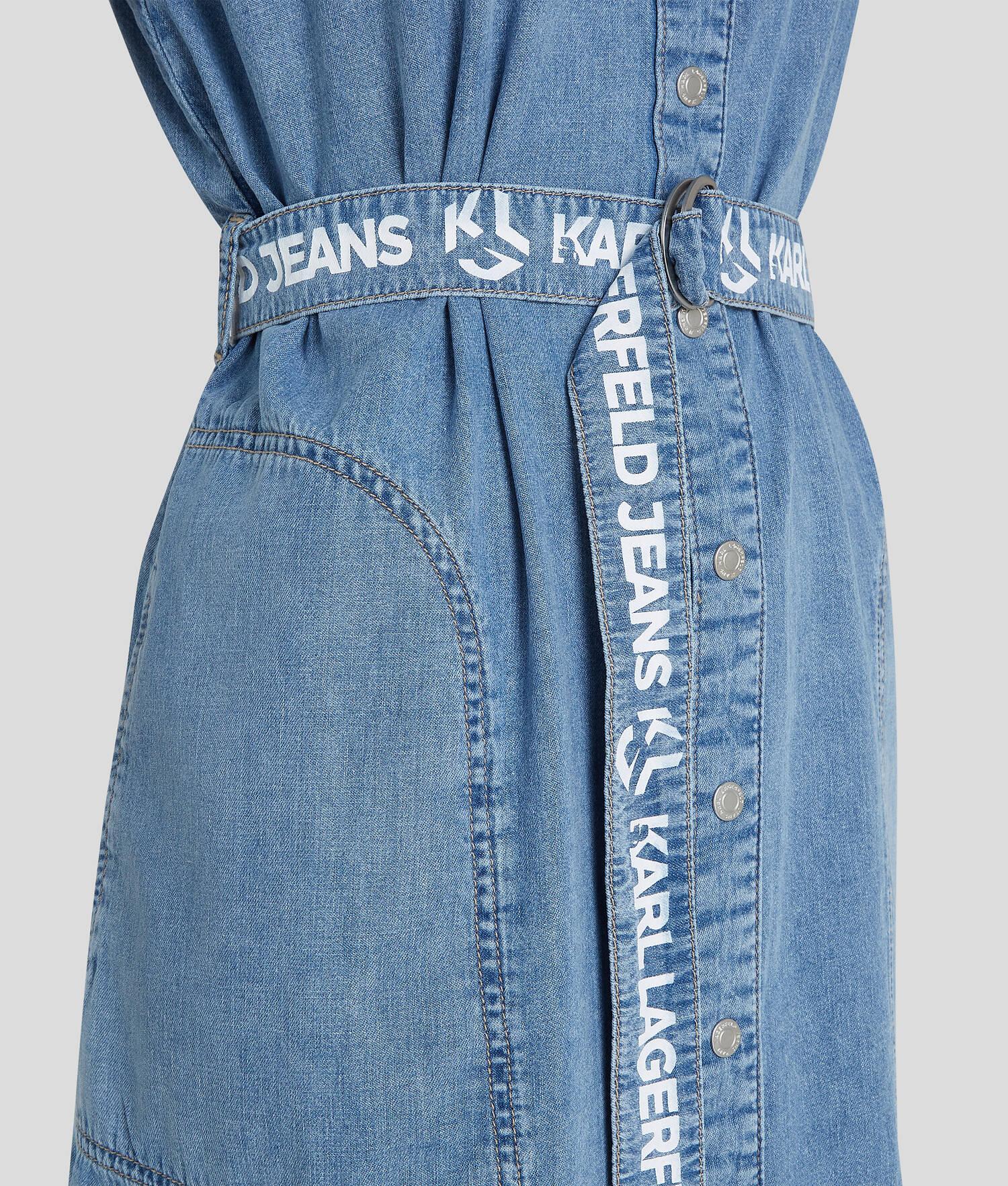 KLJ SLEEVELESS DENIM SHIRT DRESS  Product Image