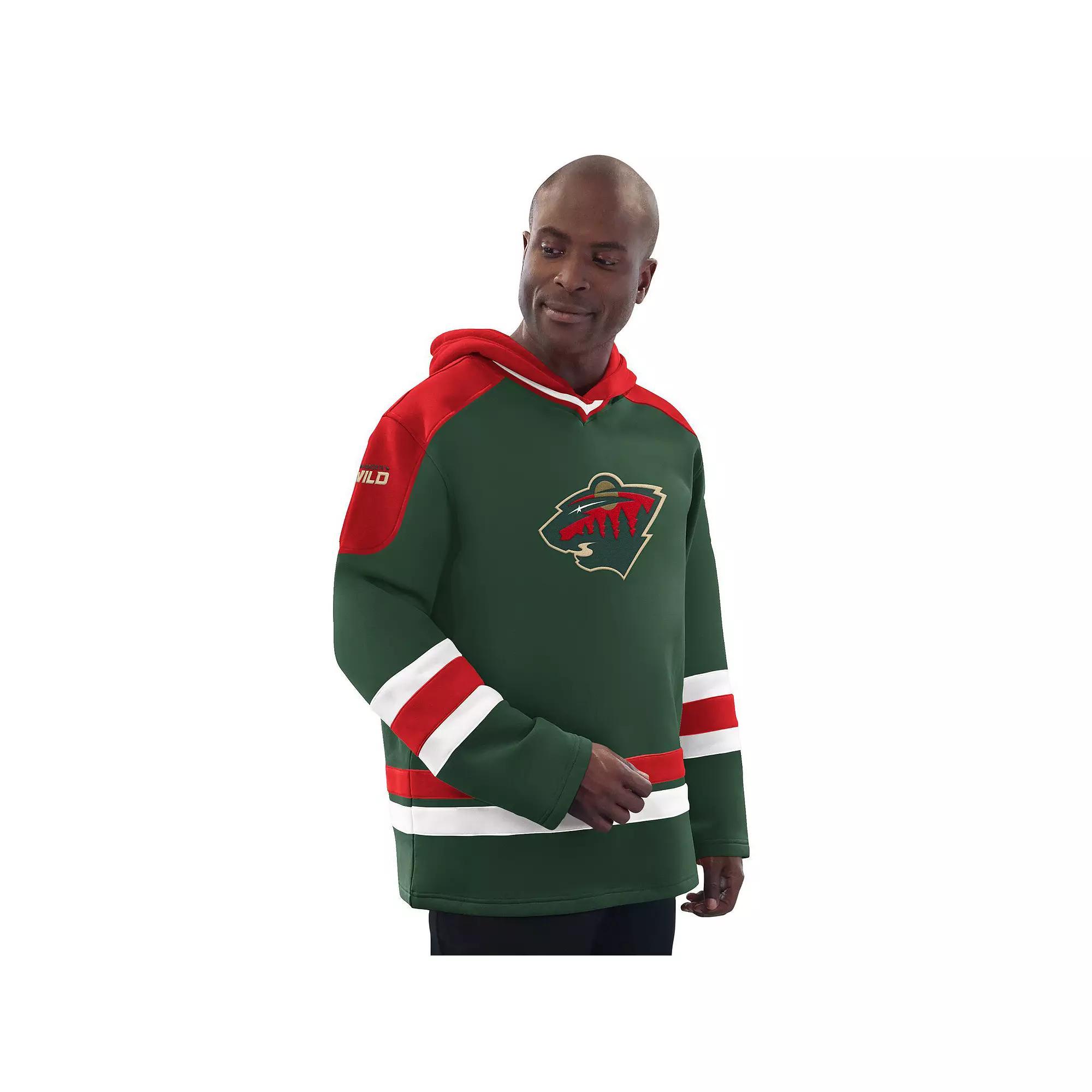 Men's Starter Red/Black Detroit Red Wings Hockey Pullover Hoodie, Size: 2XL Product Image