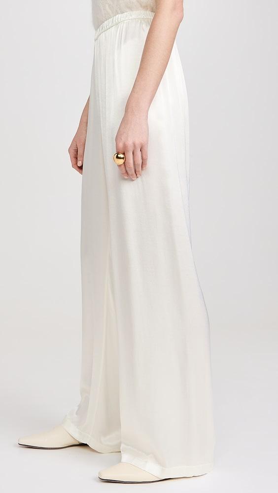 Enza Costa Satin Wide Leg Pants | Shopbop Product Image