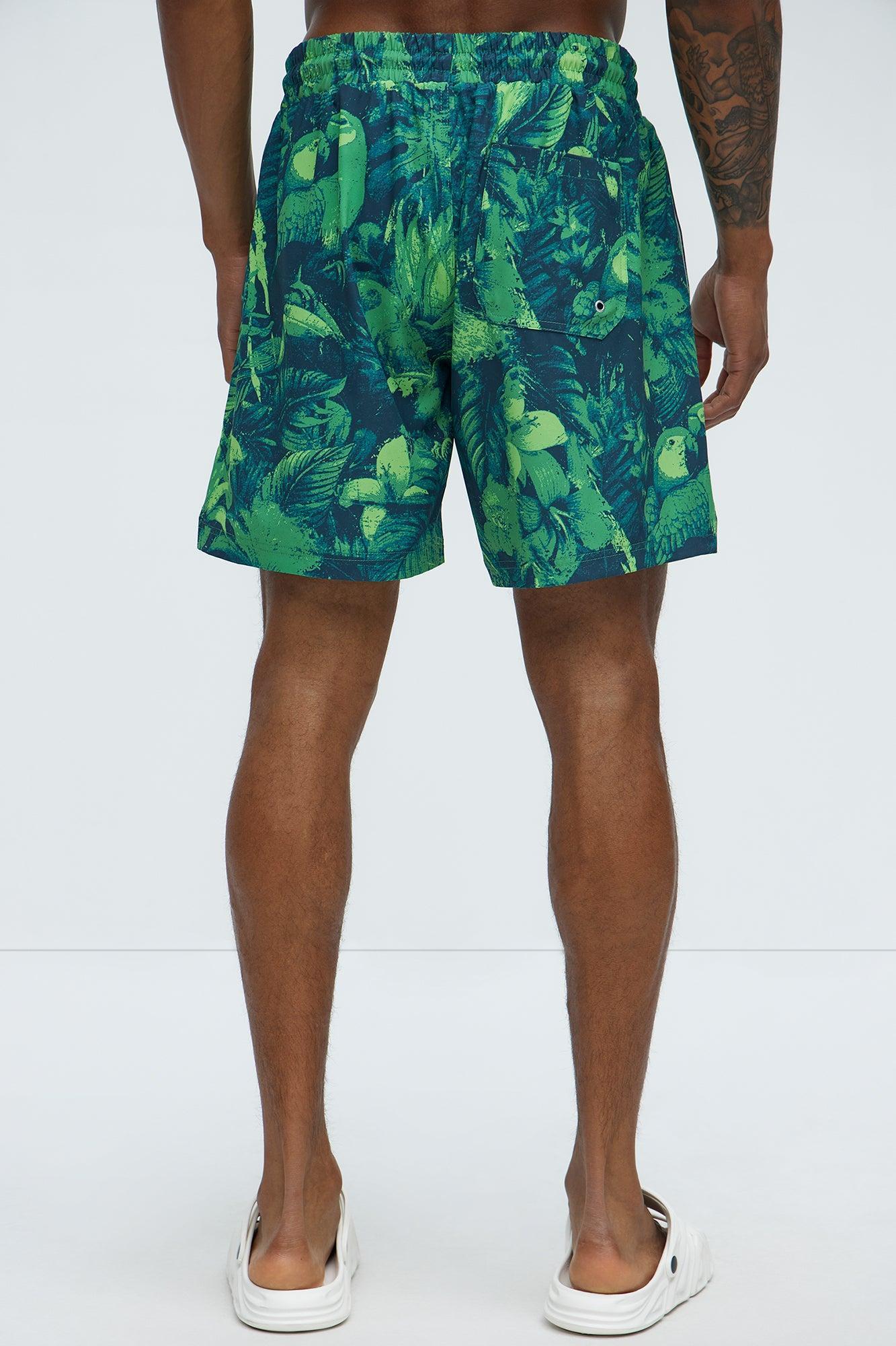 Paradise Garden Swim Classic Trunk - Green/combo Product Image