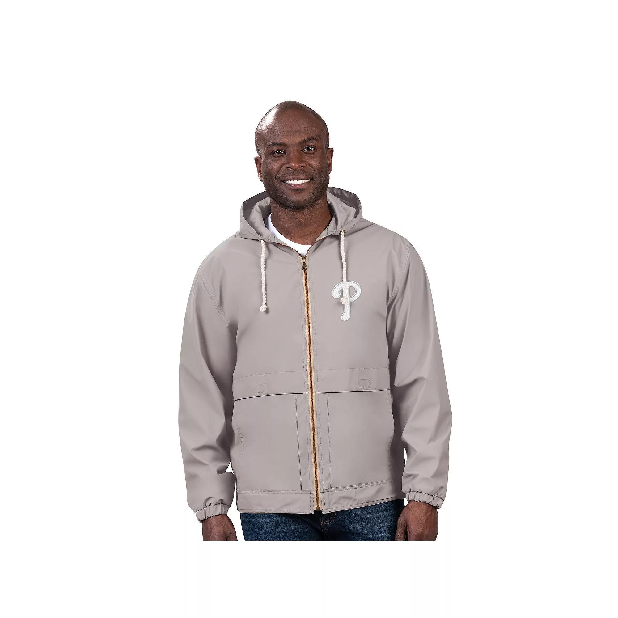 Men's G-III Sports by Carl Banks  Gray Detroit Tigers Full-Zip Rain Jacket, Size: XL, Grey Product Image