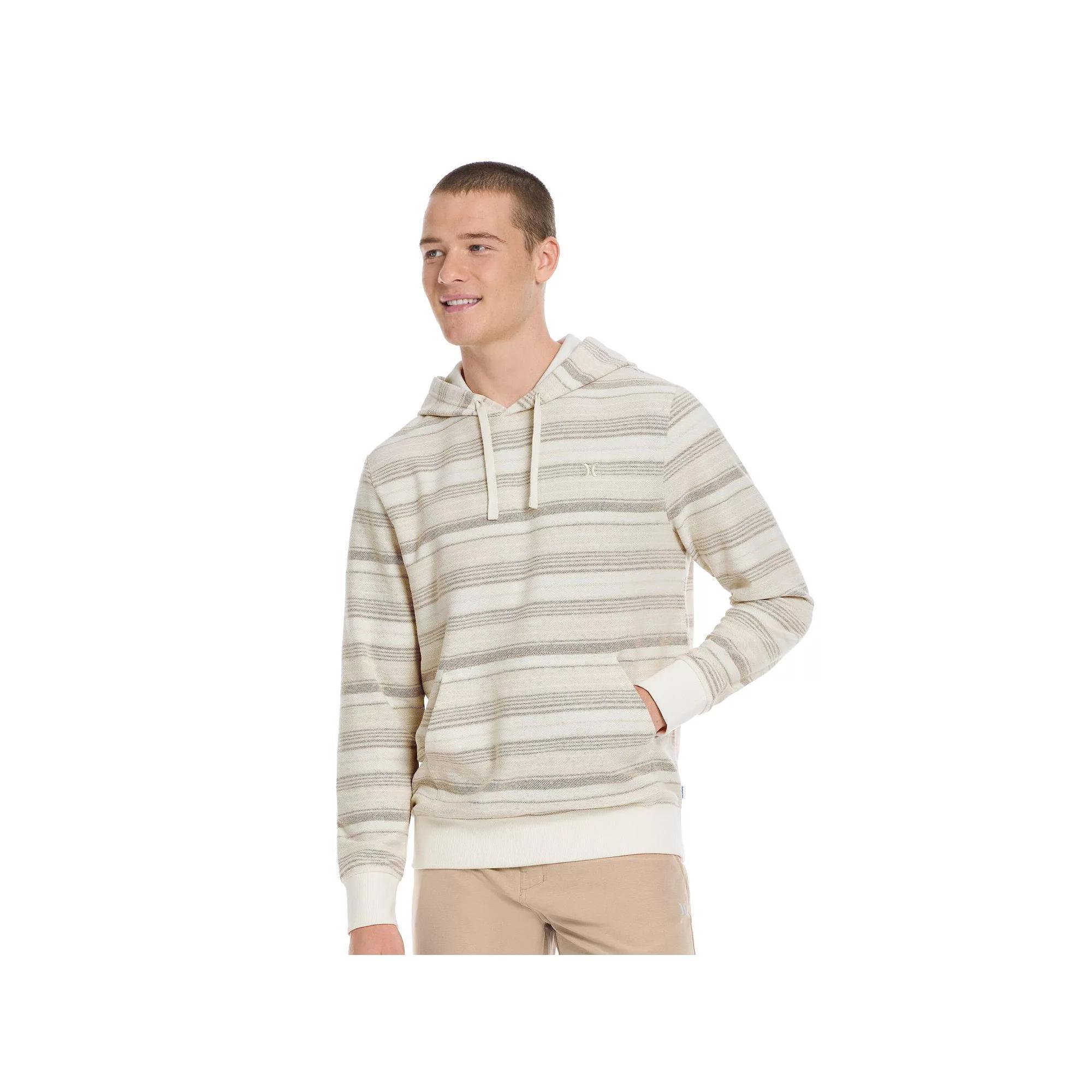 Mens Hurley Striped Terry Pullover Hoodie Product Image