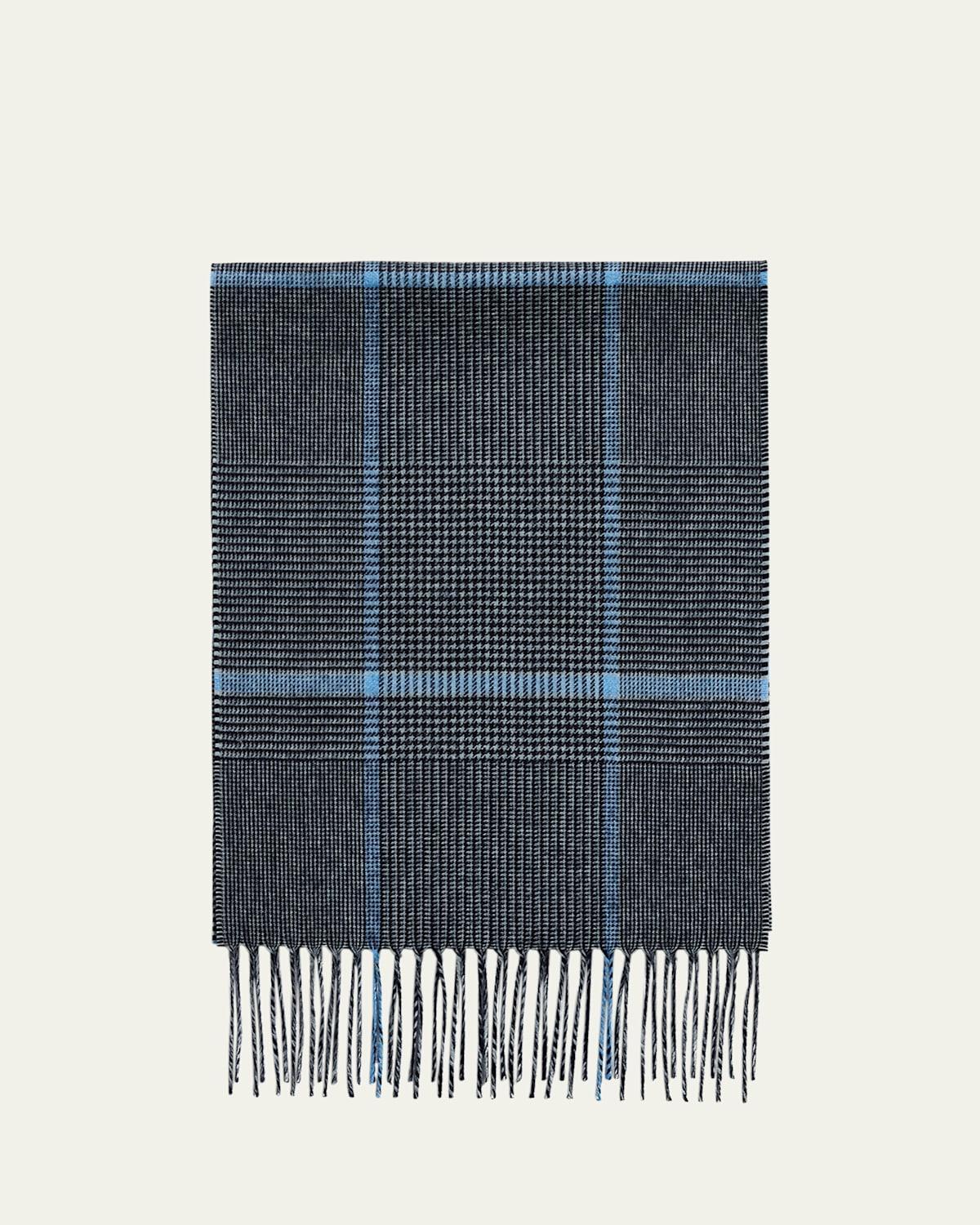 Mens Silk Cashmere Glen Plaid Scarf Product Image