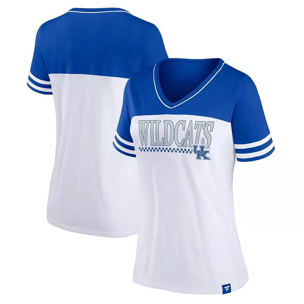 Women's Profile  White/Royal Kentucky Wildcats Plus Size Field Game V-Neck T-Shirt, Size: 4XL Product Image