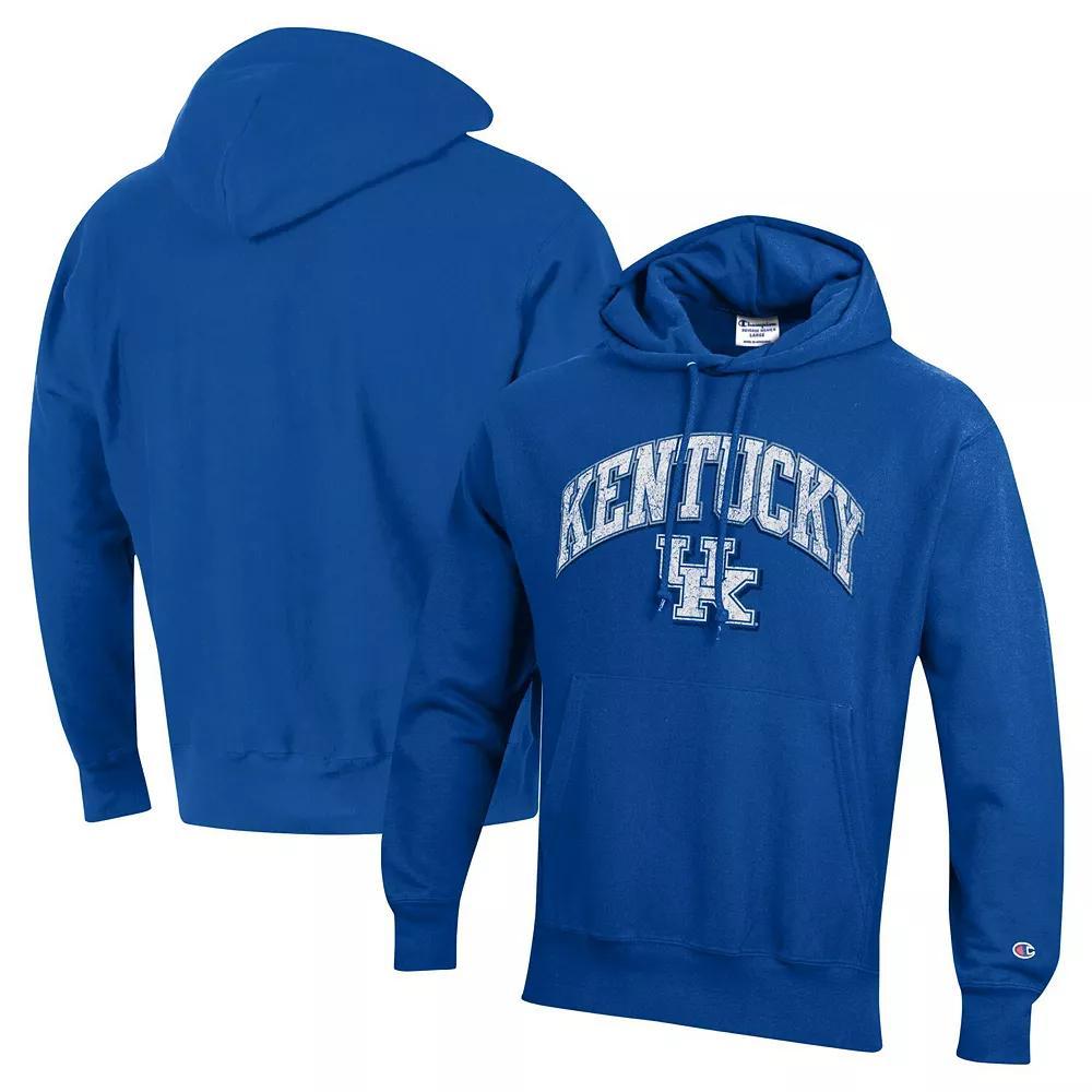 Men's Champion Royal Kentucky Wildcats Vault Late Night Reverse Weave Pullover Hoodie, Size: Medium, Blue Product Image