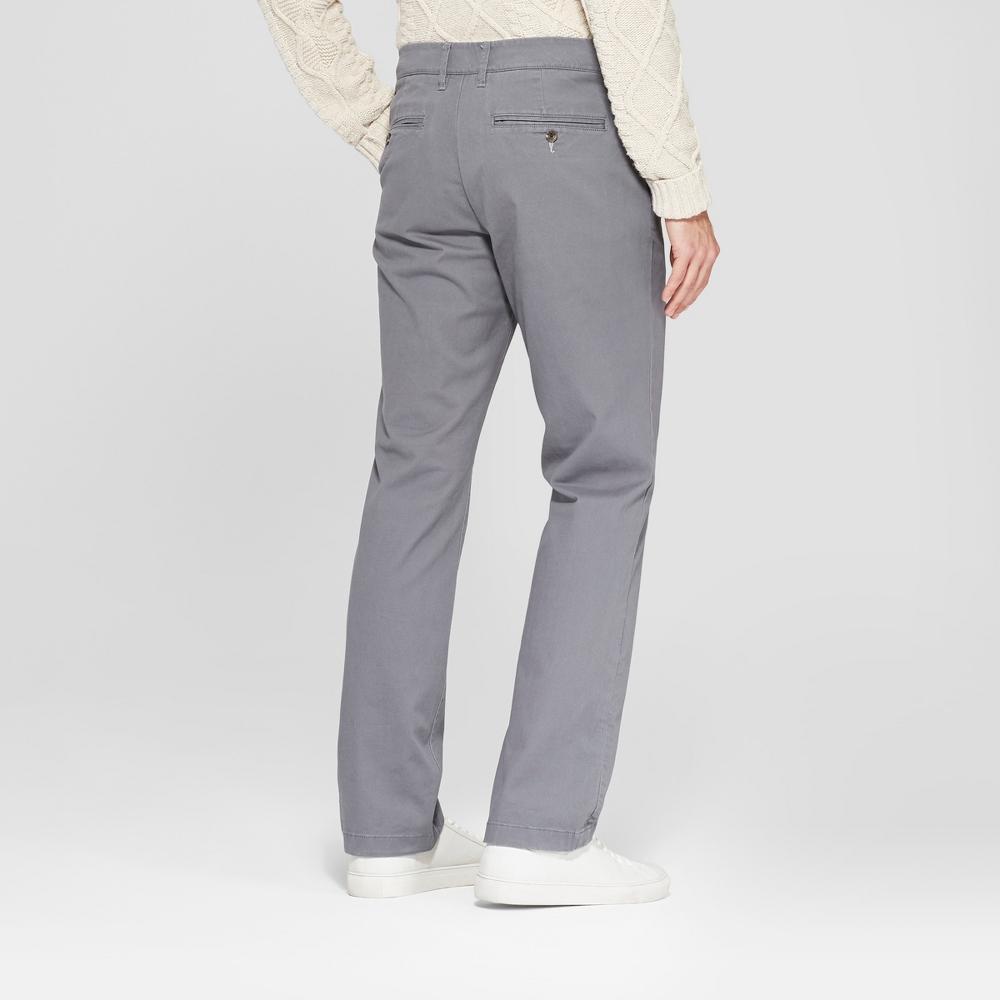 Men's Every Wear Straight Fit Chino Pants - Goodfellow & Co™ Thundering 36x30: Cotton-Spandex Blend, Mid Rise, Machine Washable Product Image