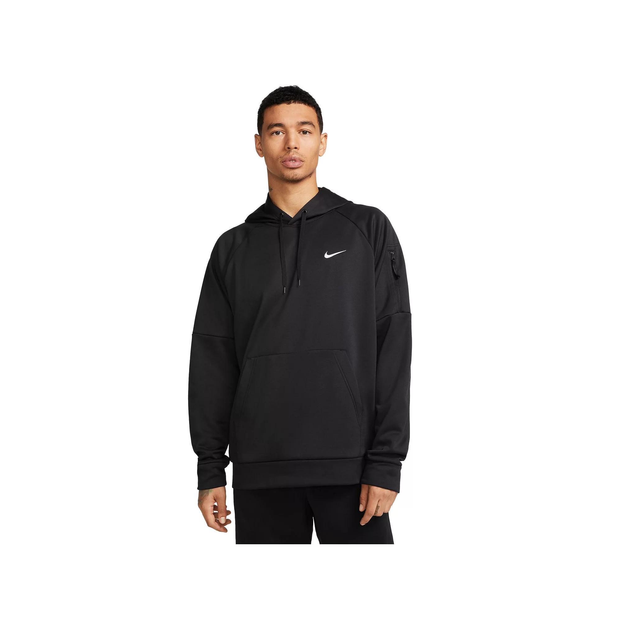 Nike Men's Therma-FIT Pullover Training Hoodie in Black/Black Size 3XL 100% Polyester Product Image