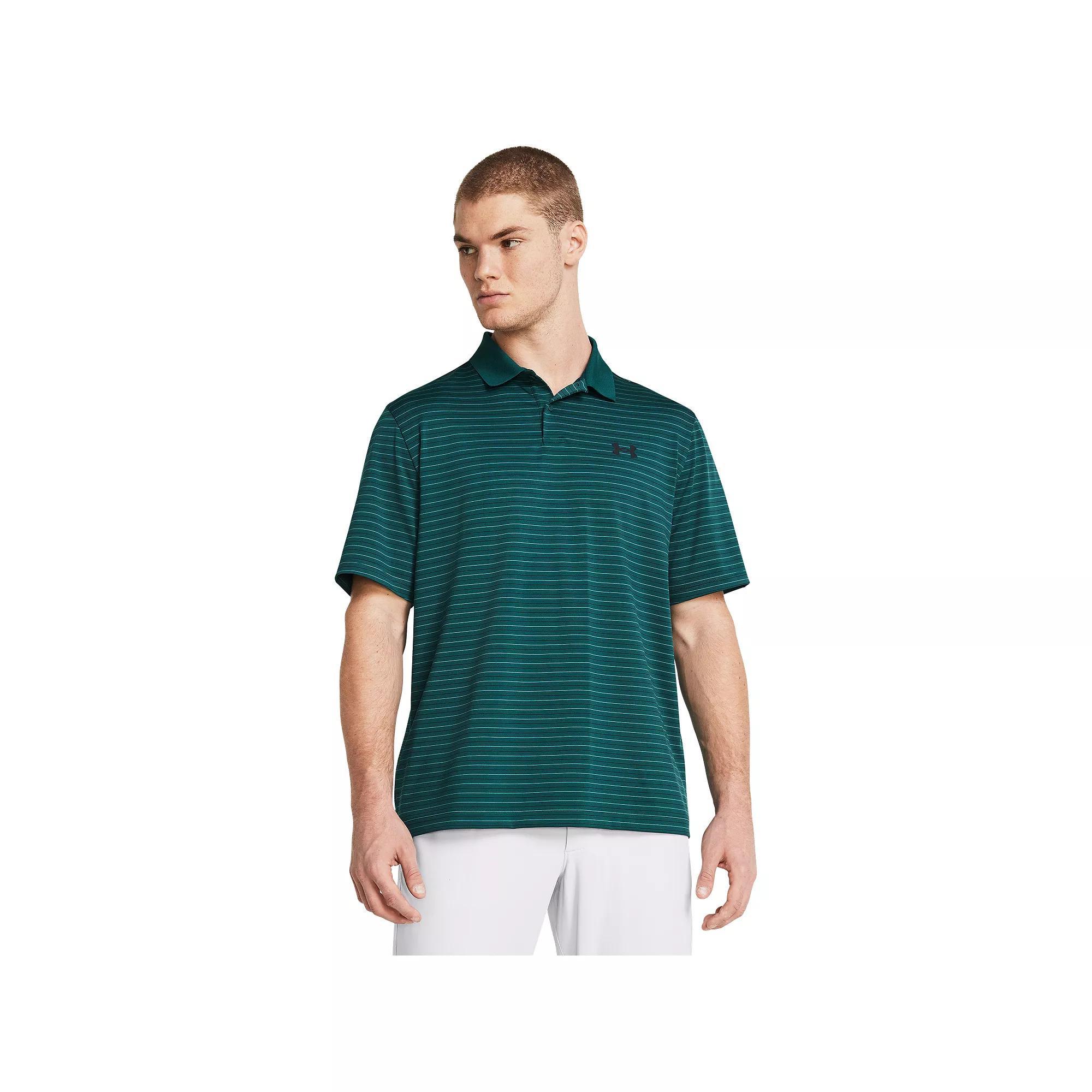 Big & Tall Under Armour Classic-Fit Striped Performance Polo, Men's, Size: Large Tall, Hydro Blue Product Image