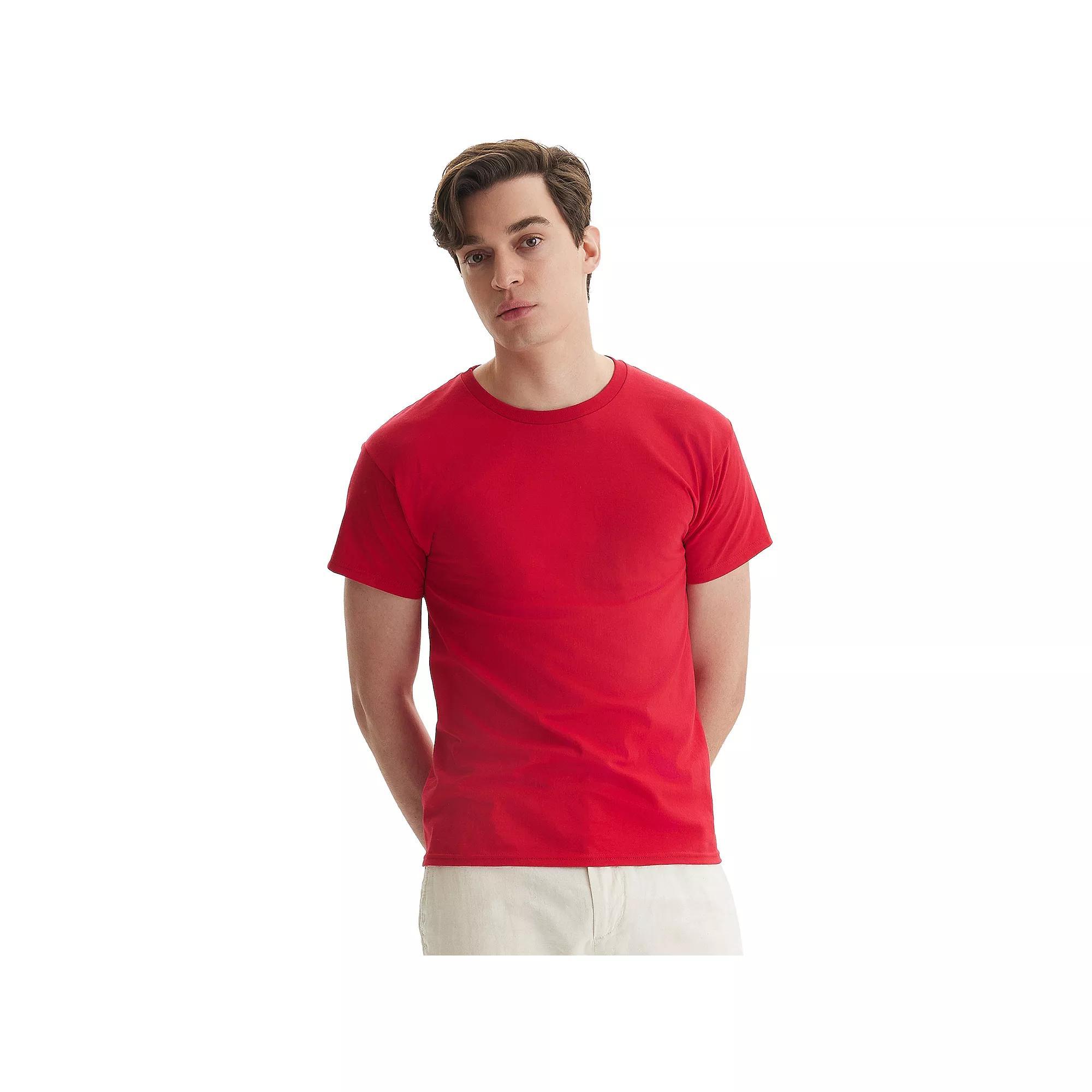 Men's Hanes® Essentials 4-Pack Cotton T-Shirt, Size: XL, Orange Product Image