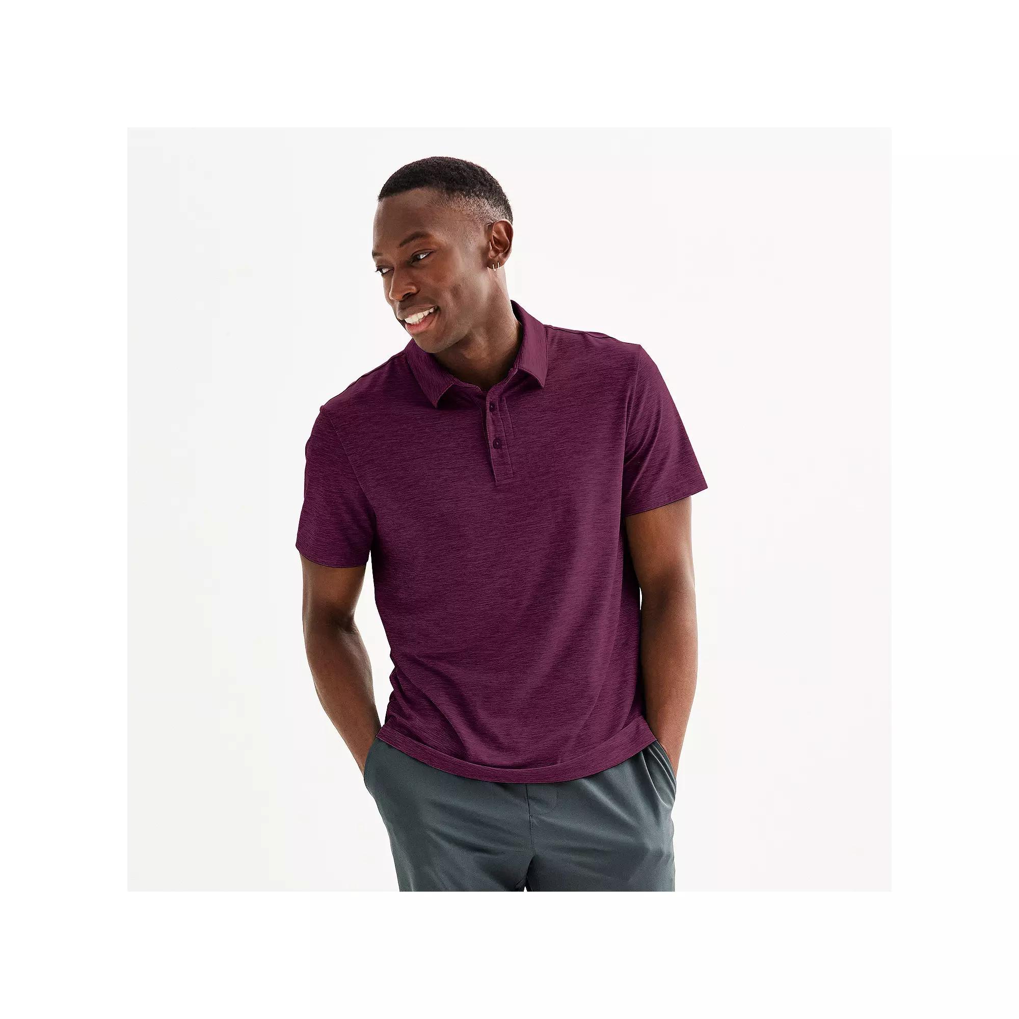 Mens FLX Luxury Soft Wander Polo Blue Product Image