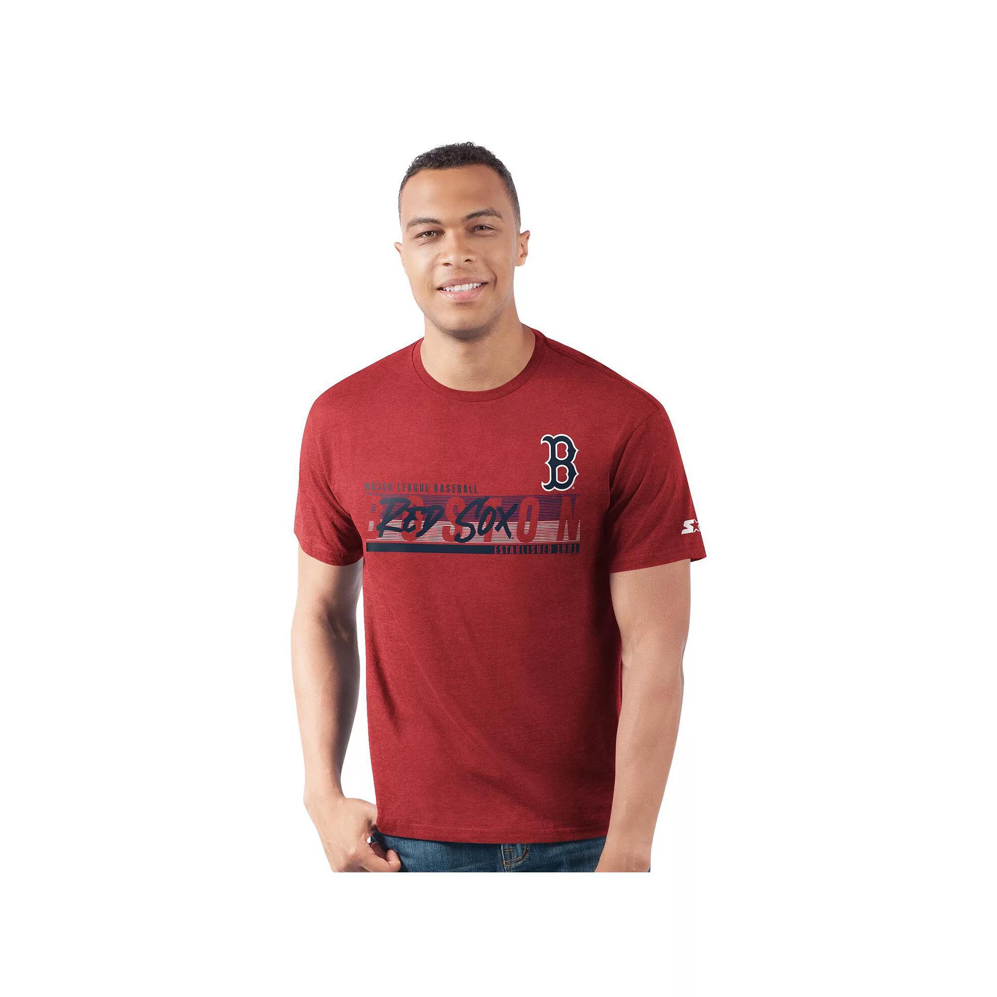 Men's Starter  Red Los Angeles Angels Prime Time Property Of T-Shirt, Size: 2XL Product Image