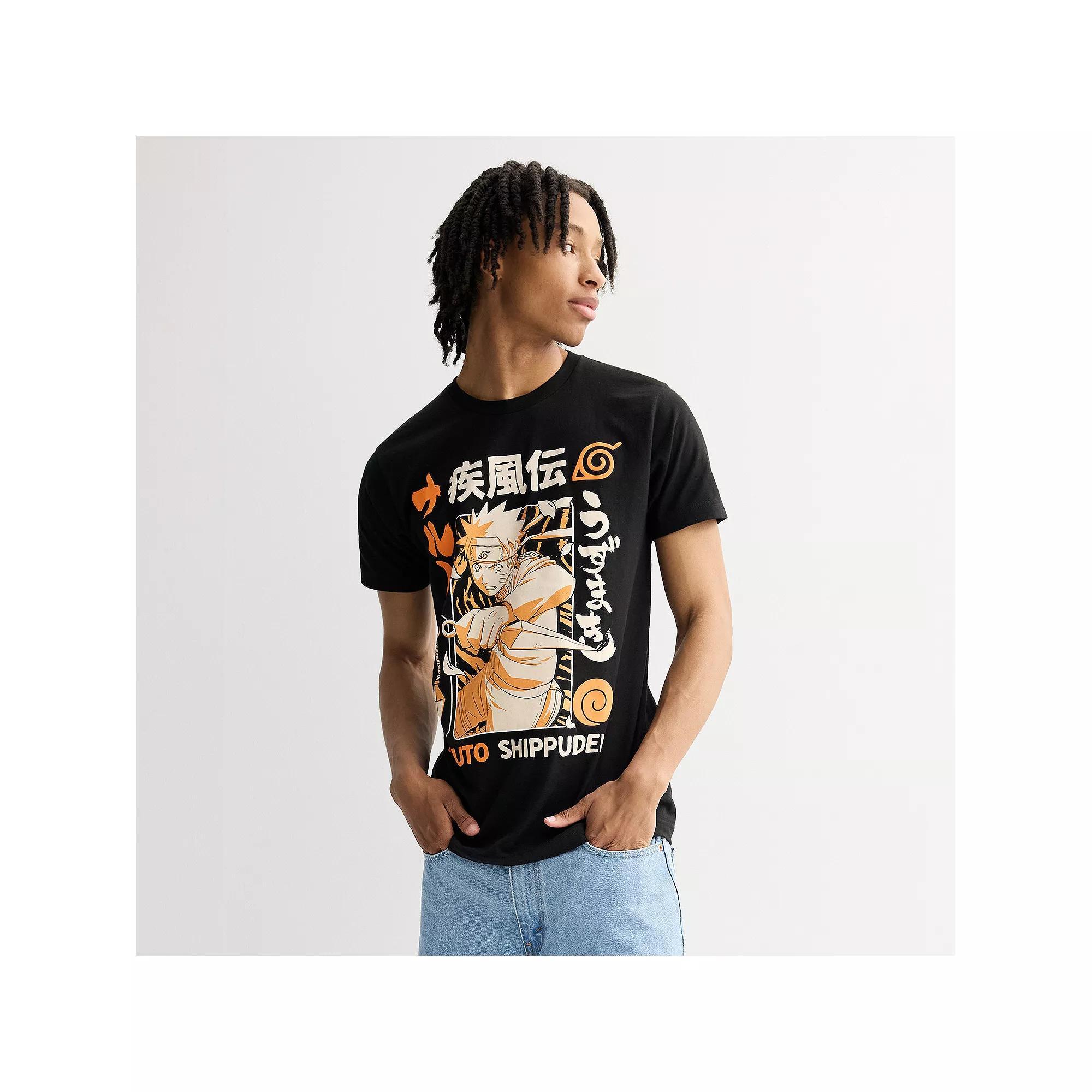 Men's Naruto Shippuden Graphic Tee, Size: Large, Black Product Image