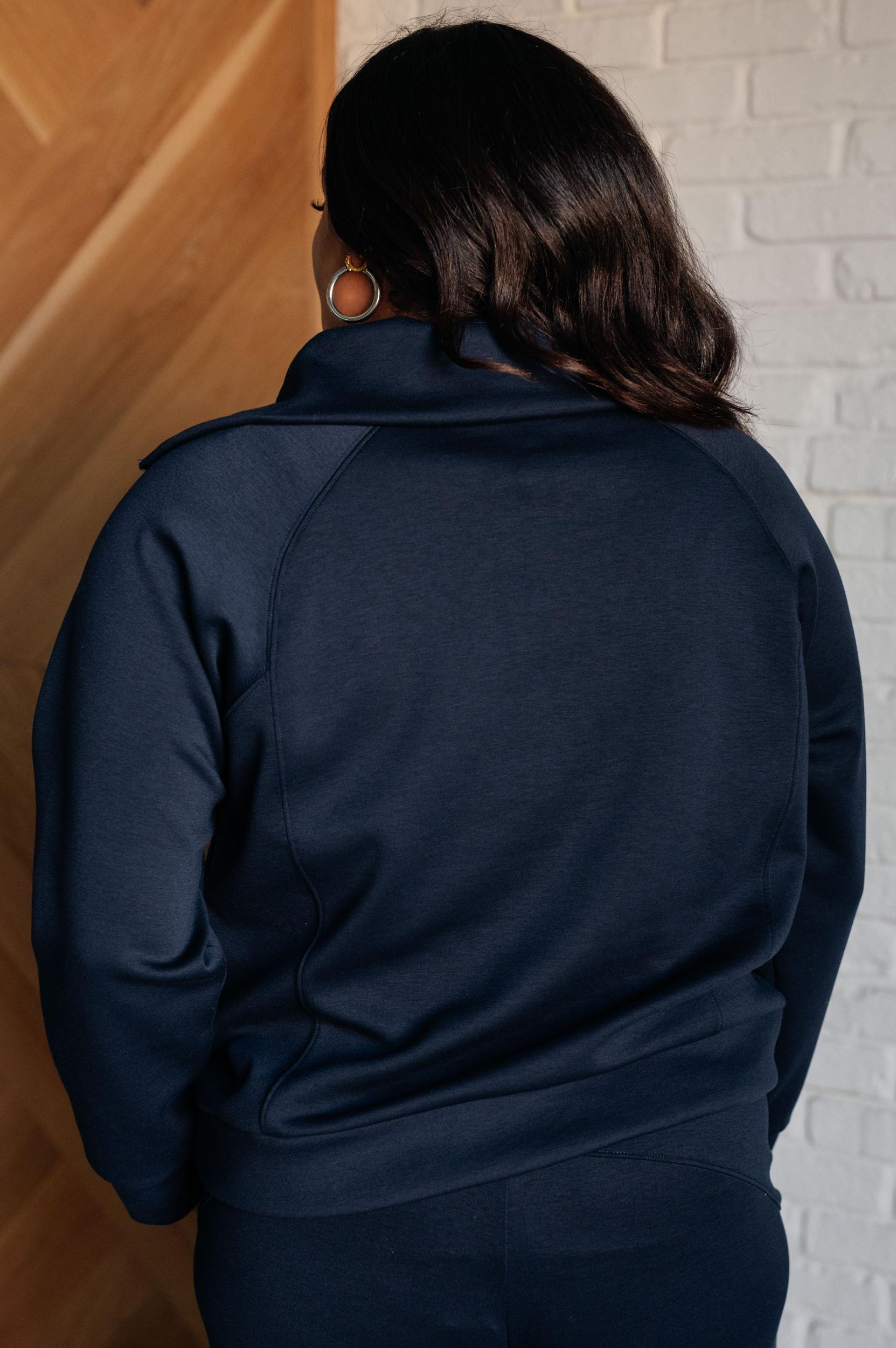 Hamptons Travel Half Zip Pullover in Navy (Online Exclusive) Product Image