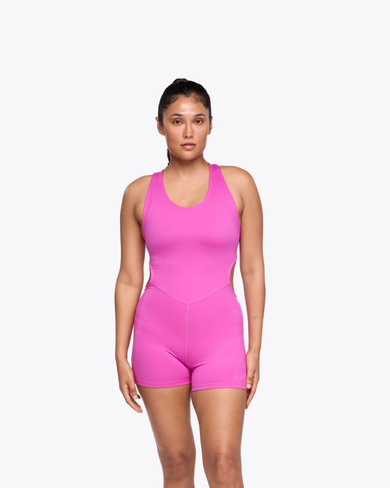HOKA Womens Playsuit in Fuschia, Size Medium Product Image