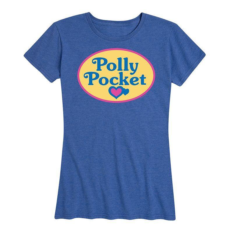 Womens Polly Pocket Color Logo Graphic Tee Blue Product Image
