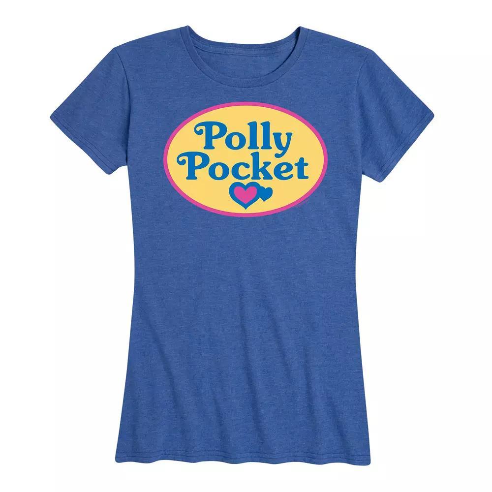 Womens Polly Pocket Color Logo Graphic Tee Blue Product Image