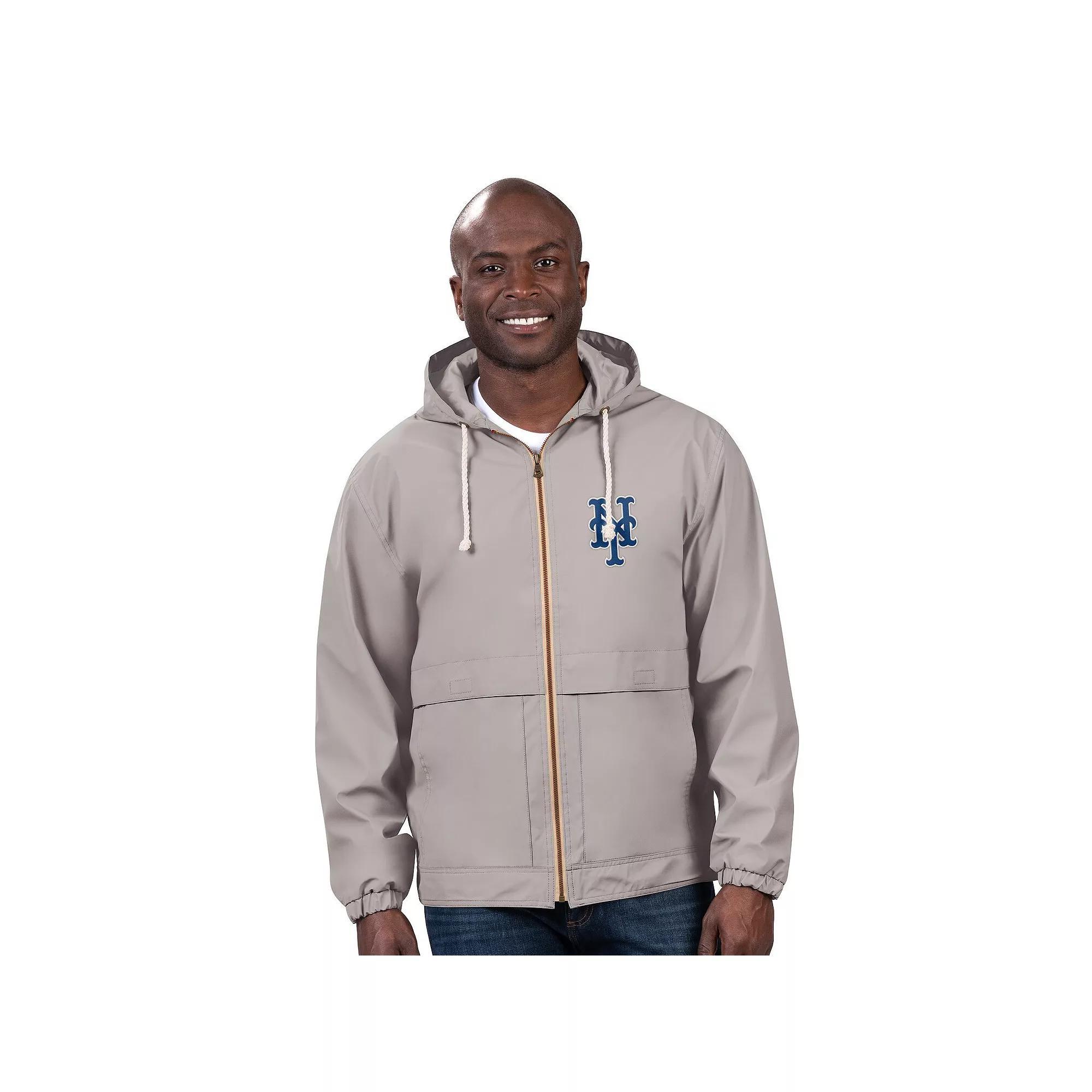 Men's G-III Sports by Carl Banks  Gray New York Mets Full-Zip Rain Jacket, Size: XL, Grey Product Image