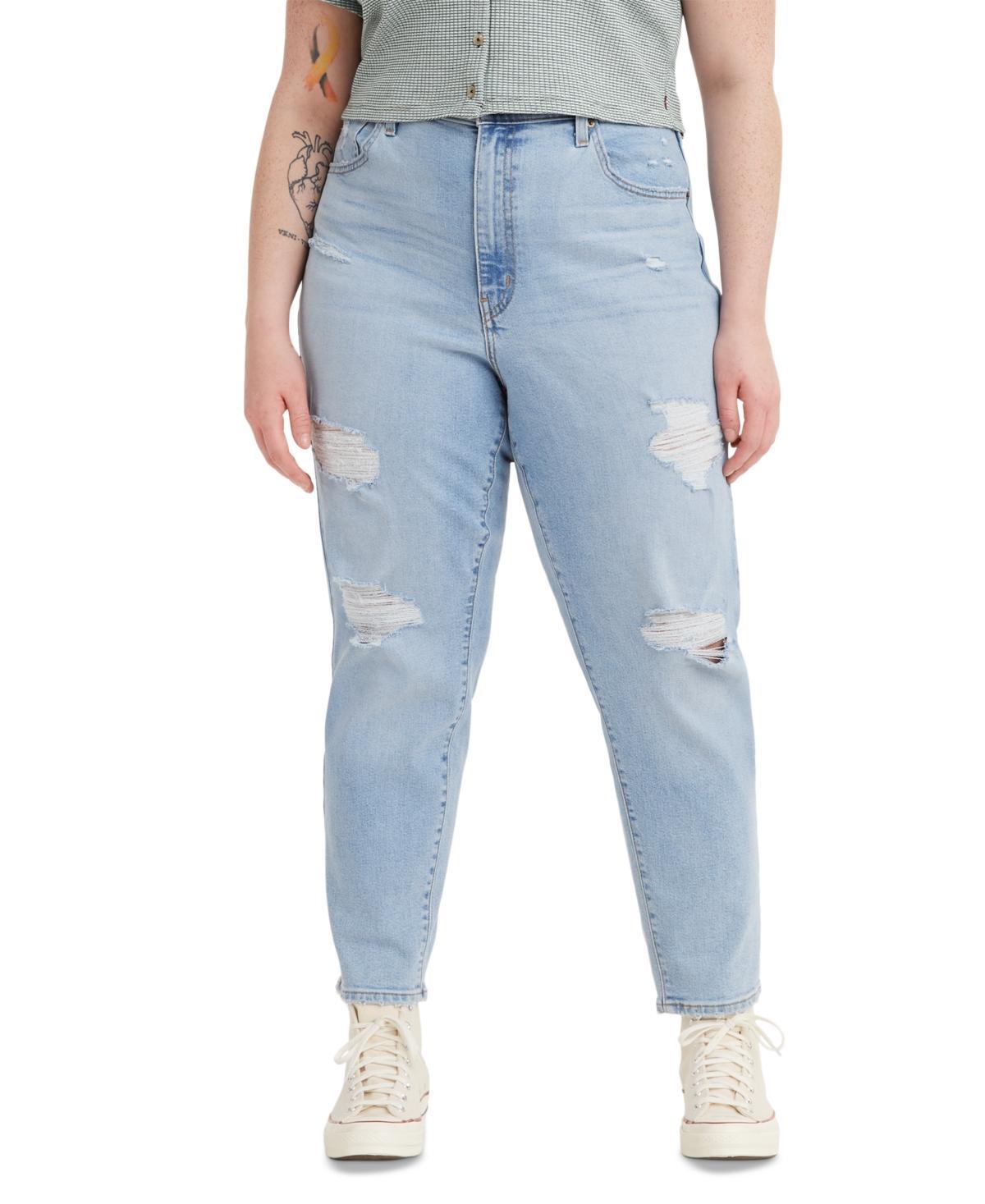 Levi's(r) Womens High-Waisted Mom Jeans (Medium Indigo Worn In) Women's Jeans Product Image