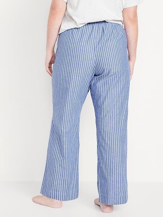 High-Waisted Poplin Pajama Pant Product Image