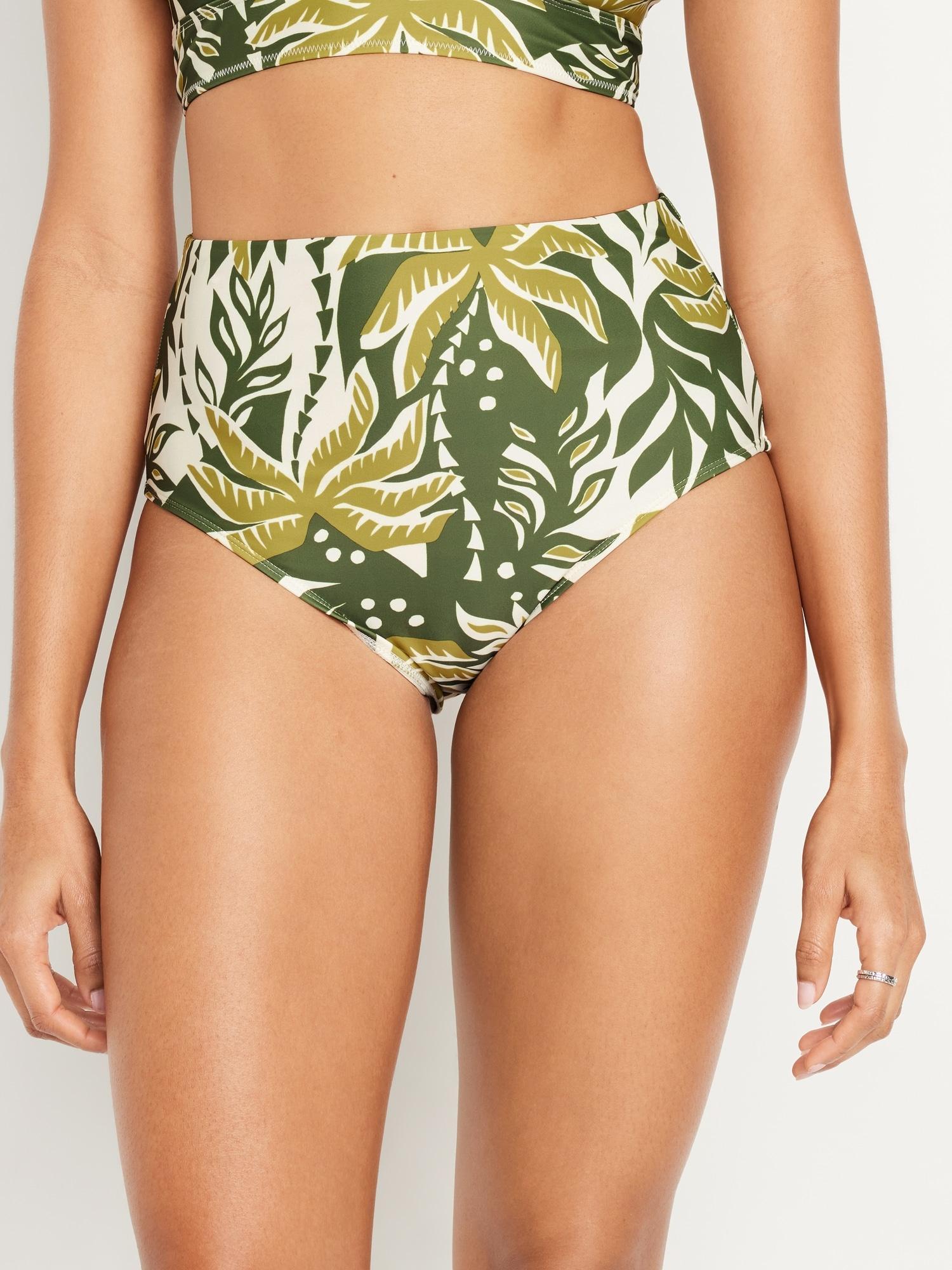 High-Waisted French-Cut Bikini Swim Bottoms Product Image