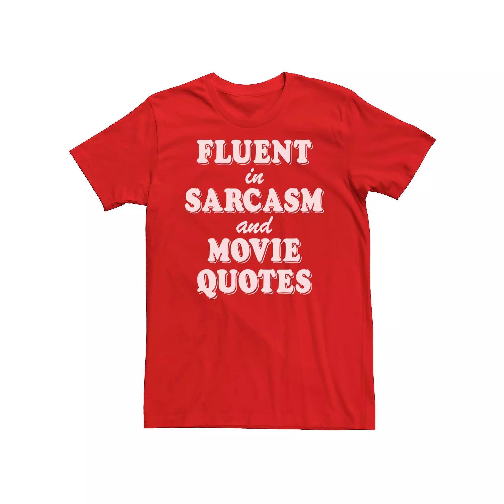 Men's Sarcasm And Movie Quote Fluent Graphic Tee, Size: Small, Red Product Image