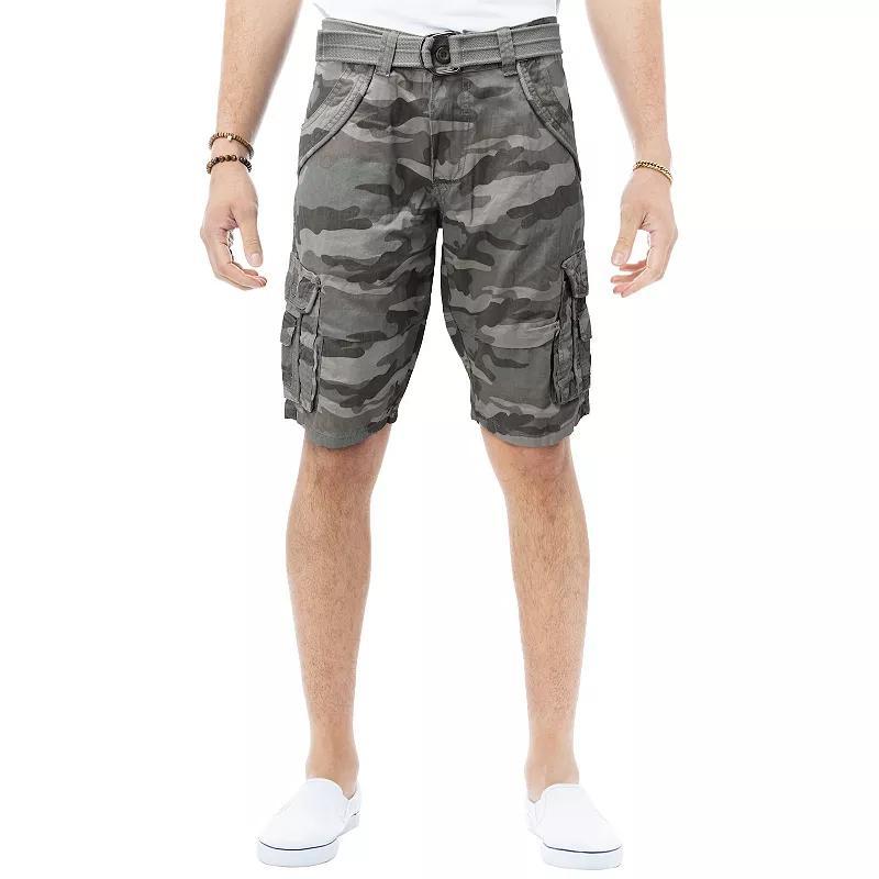 Men's Xray Belted Double-Pocket Bermuda Cargo, Size: 42, Grey Product Image