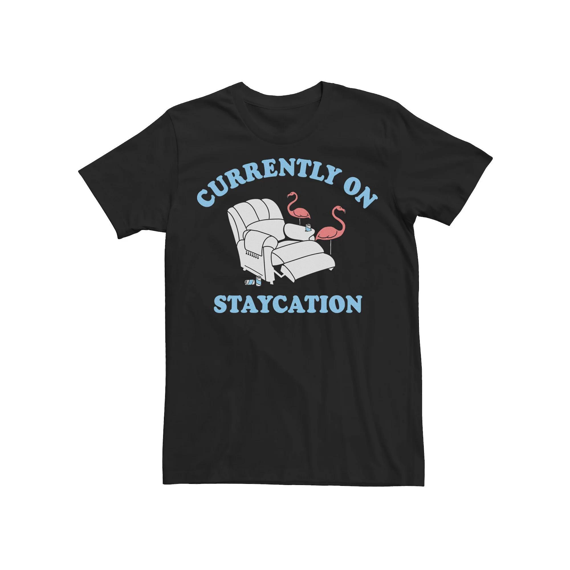 Men's Staycation Recliner Graphic Tee, Size: Large, Black Product Image