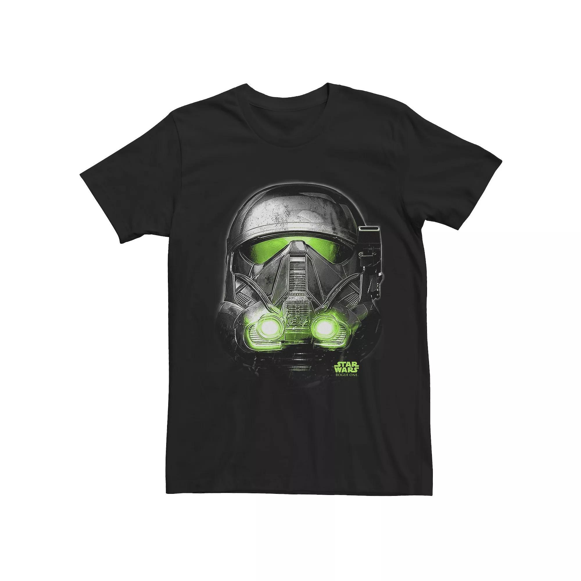 Men's Star Wars Rogue One Death Trooper Helmet Tee, Size: Medium, Black Product Image