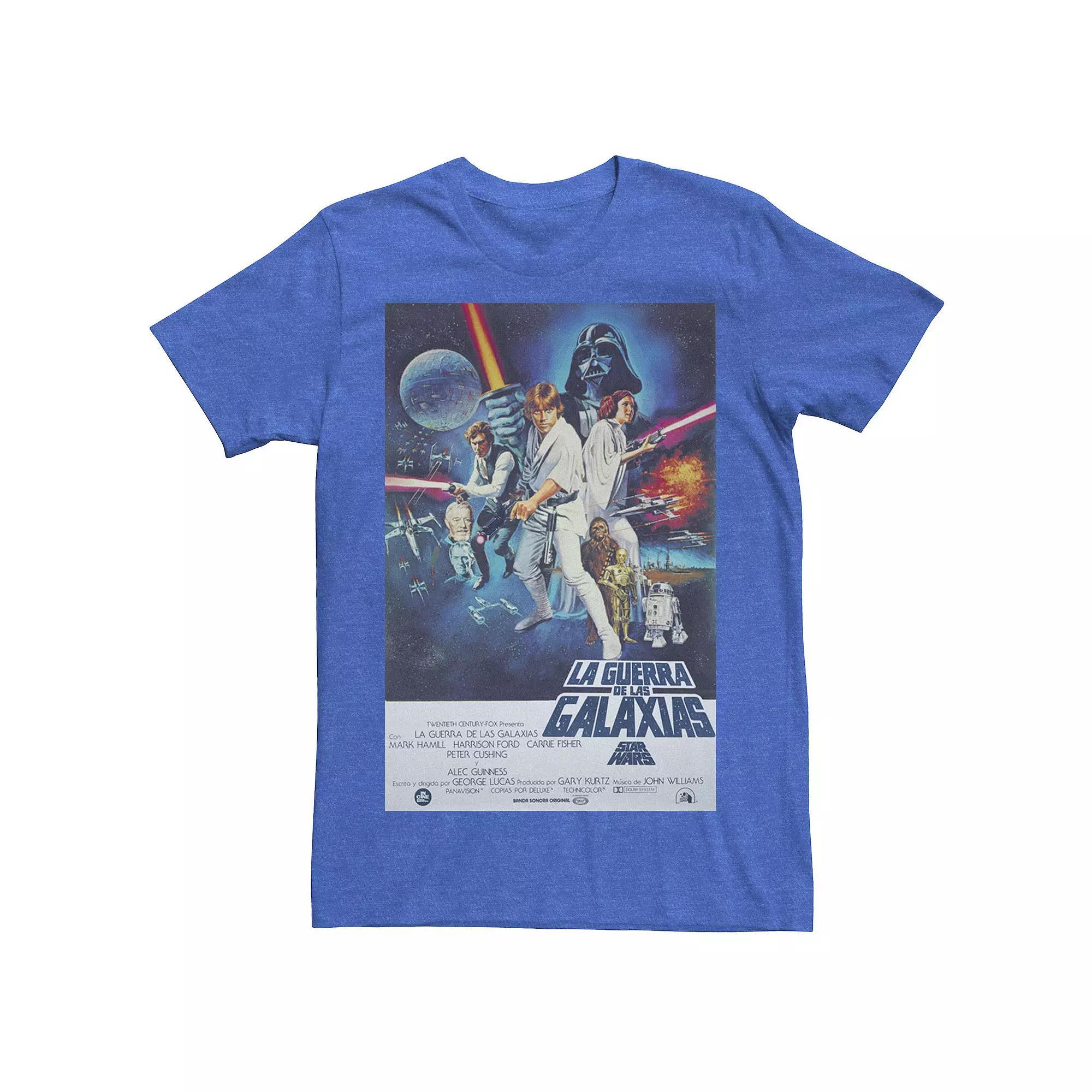 Men's Star Wars Spanish Movie Poster Graphic Tee, Size: Small, Royal Grey Product Image