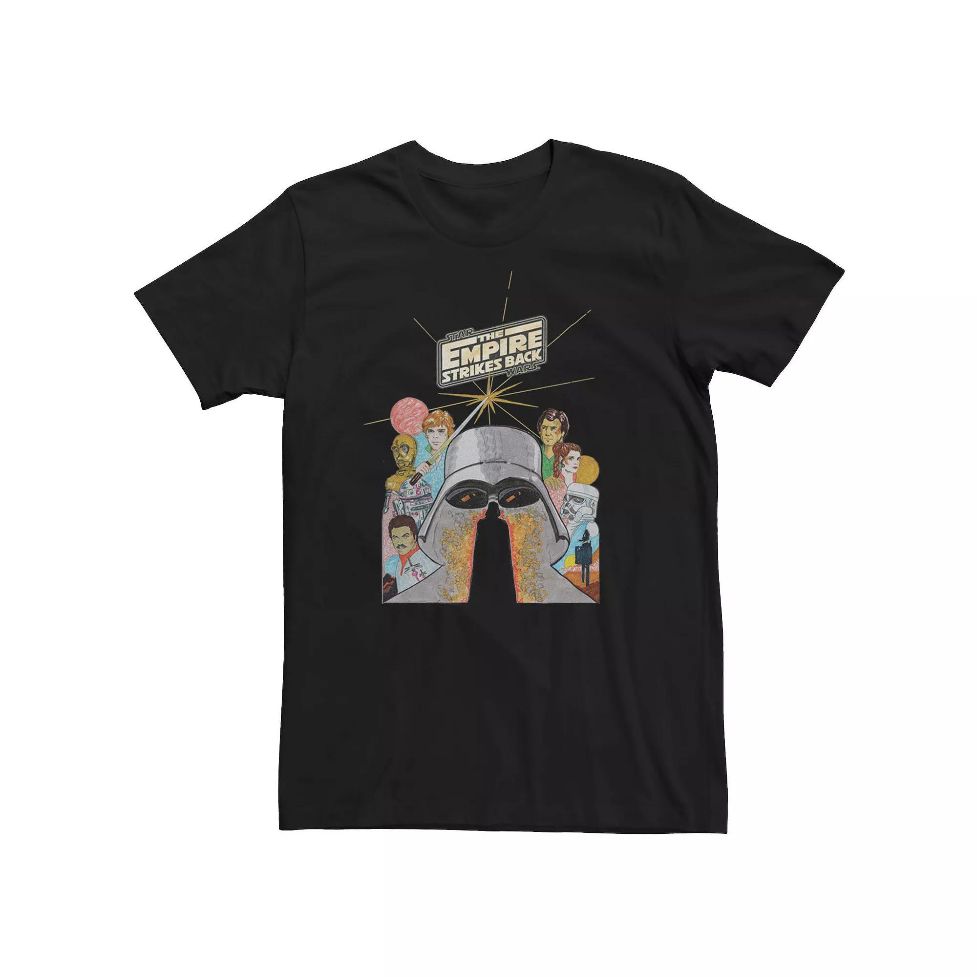 Men's Star Wars Empire Strikes Back Illustrated Poster Tee, Size: XL, Black Product Image