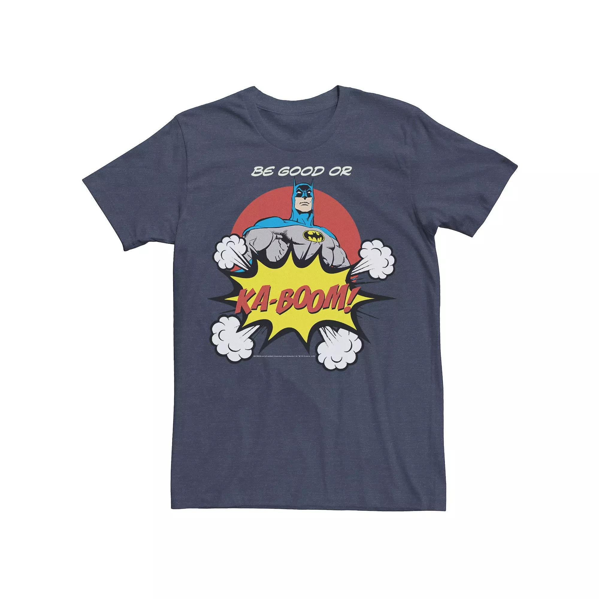 Men's DC Comics Batman Ka-Boom Pop Art Text Poster Tee, Size: Large, Blue Product Image