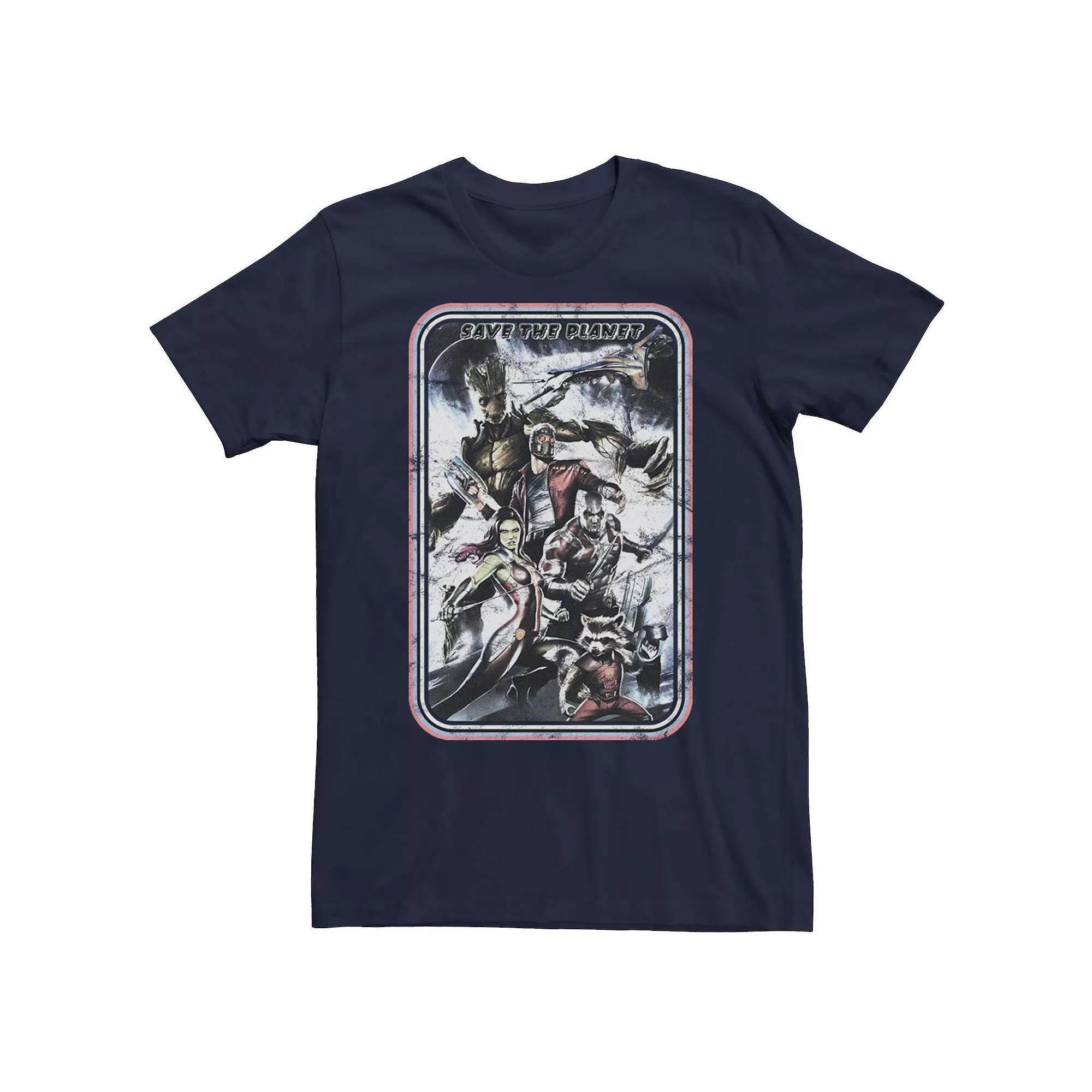Men's Marvel Save Planet Poster Tee, Size: 3XL, Blue Product Image