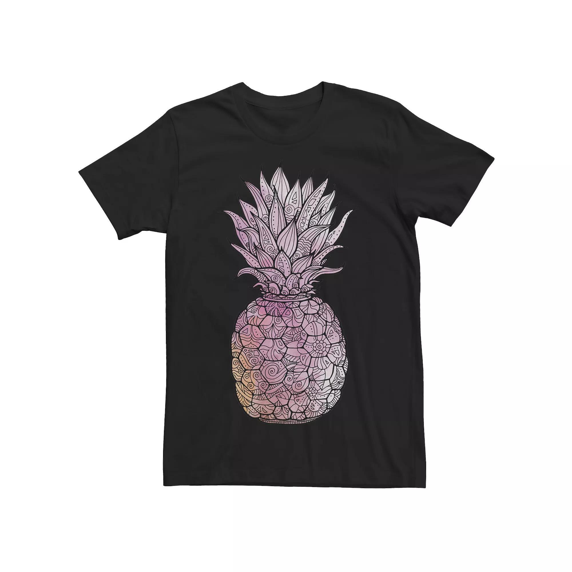 Mens Pineapple Gradient Portrait Graphic Tee Product Image