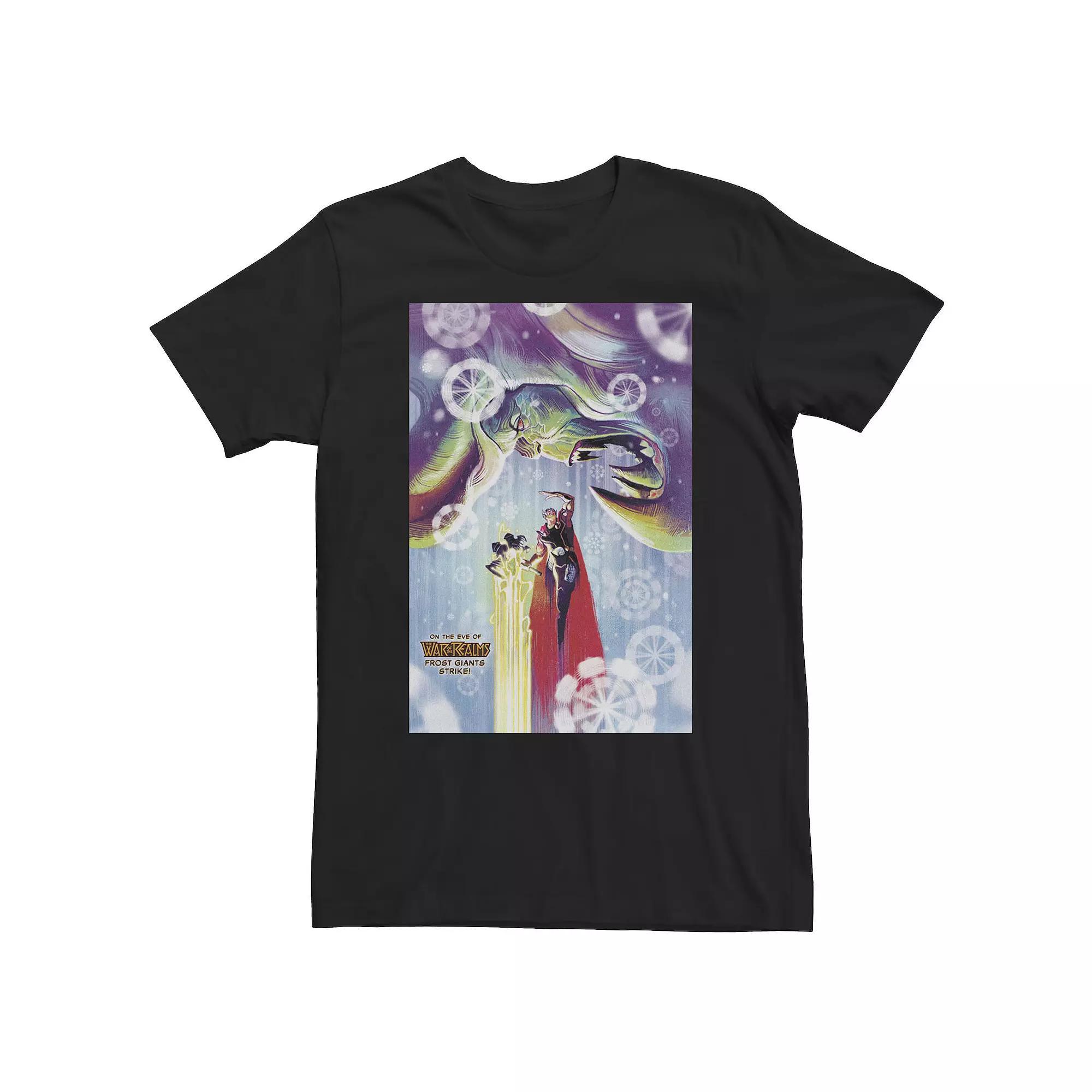 Big & Tall Marvel Comixology Thor Frost Giants Strike Comic Cover Tee, Men's, Size: Large Tall, Black Product Image