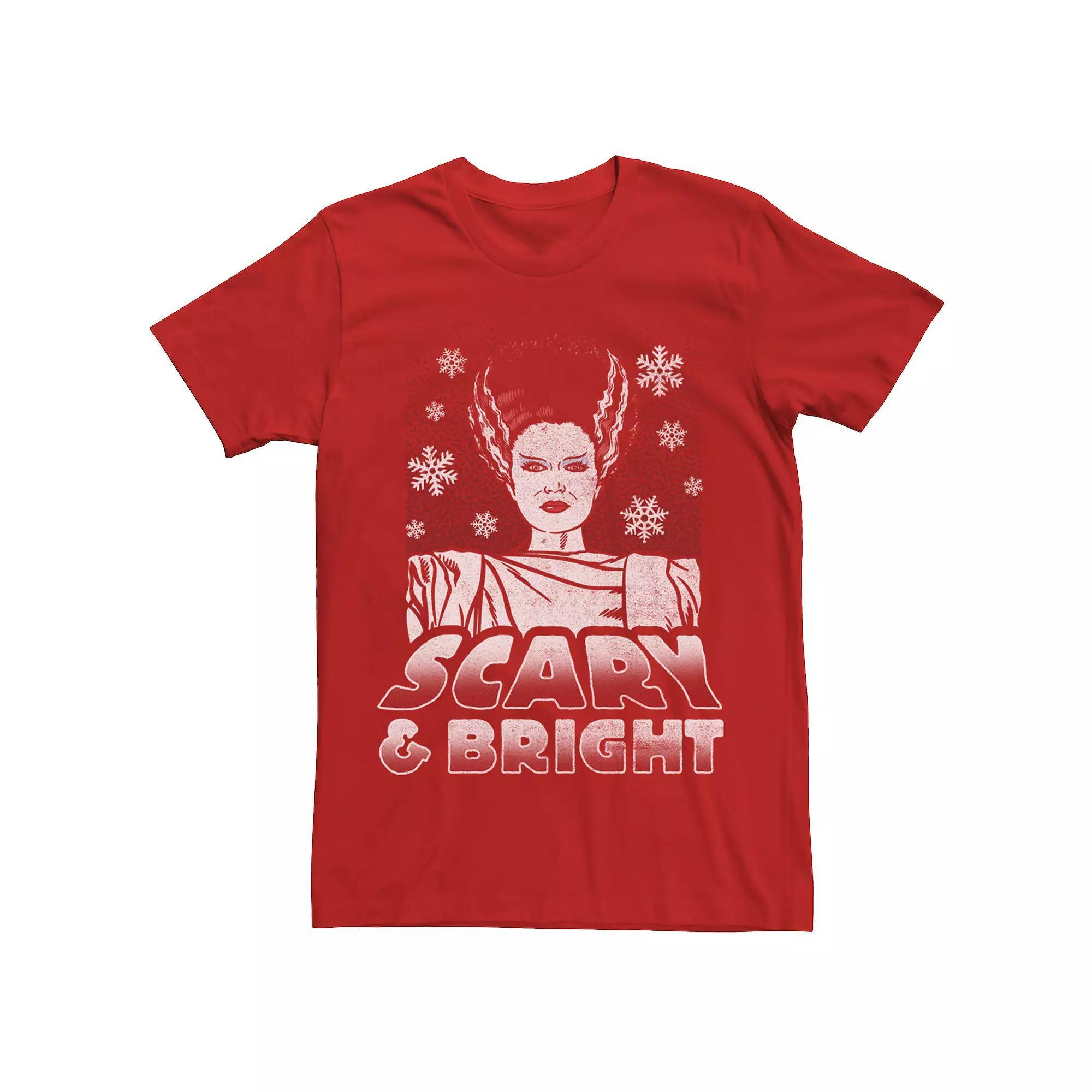 Men's Universal Monsters Christmas Scary & Bright Bride Graphic Tee, Size: 3XL, Red Product Image