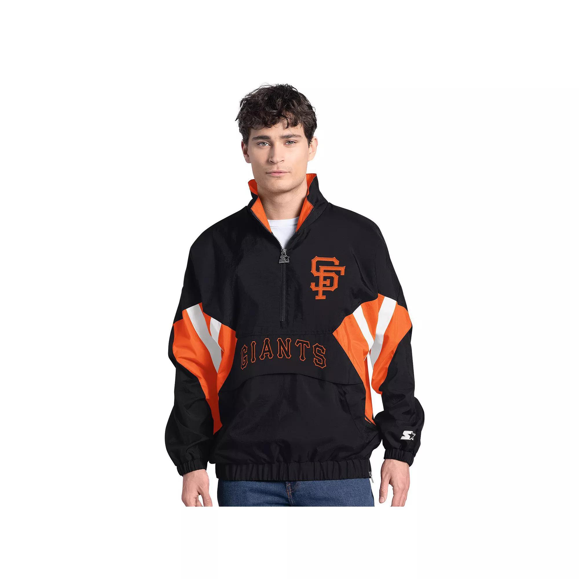 Men's Starter  Brown San Diego Padres Cooperstown Chief Half-Zip Pullover, Size: Medium Product Image