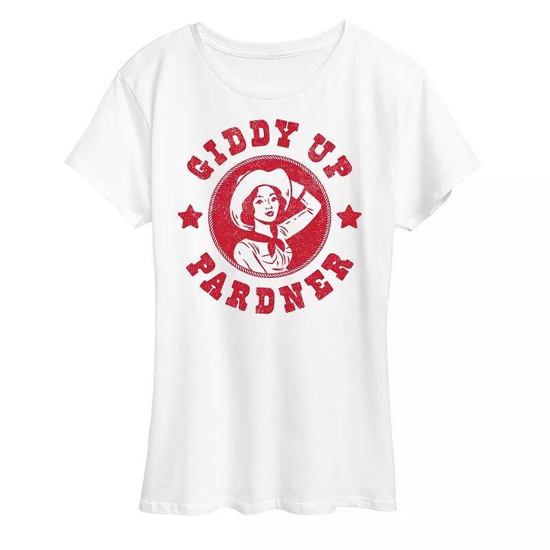 Womens Giddy Up Pardner Graphic Tee Product Image