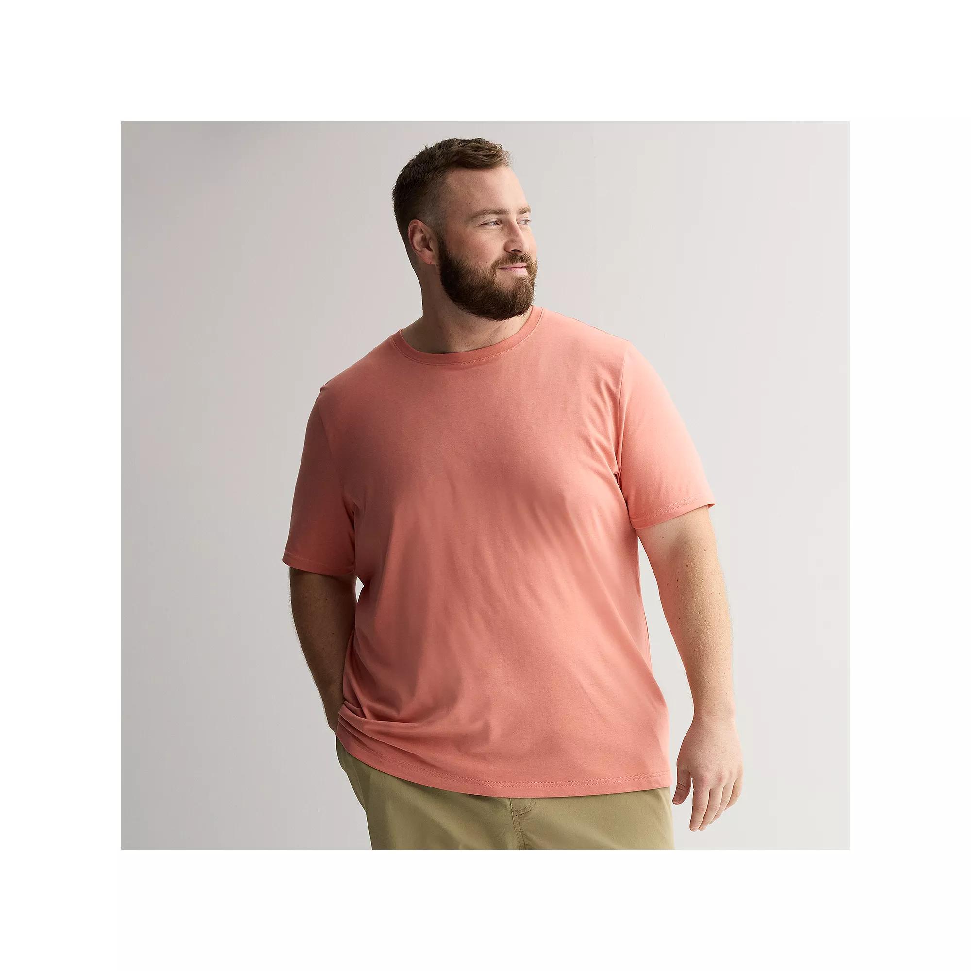 Big & Tall Sonoma Goods For Life® Short Sleeve Crewneck T-Shirt, Men's, Size: 3XB, Pink Product Image