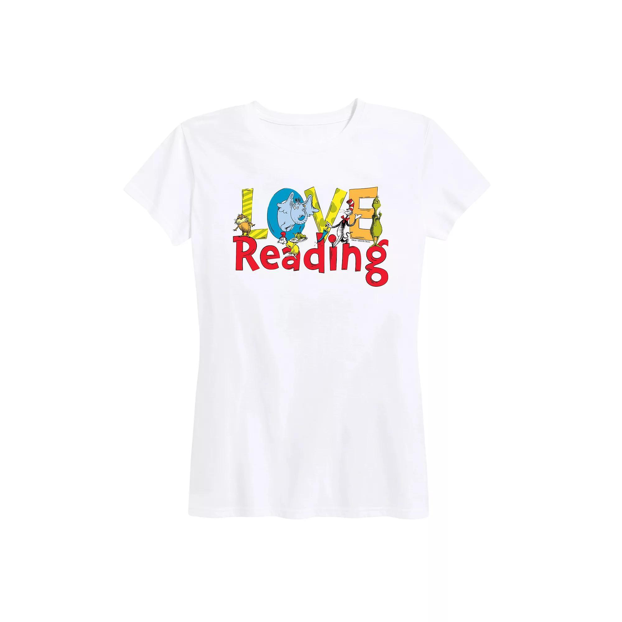 Womens Dr. Seuss Love Reading Graphic Tee Product Image