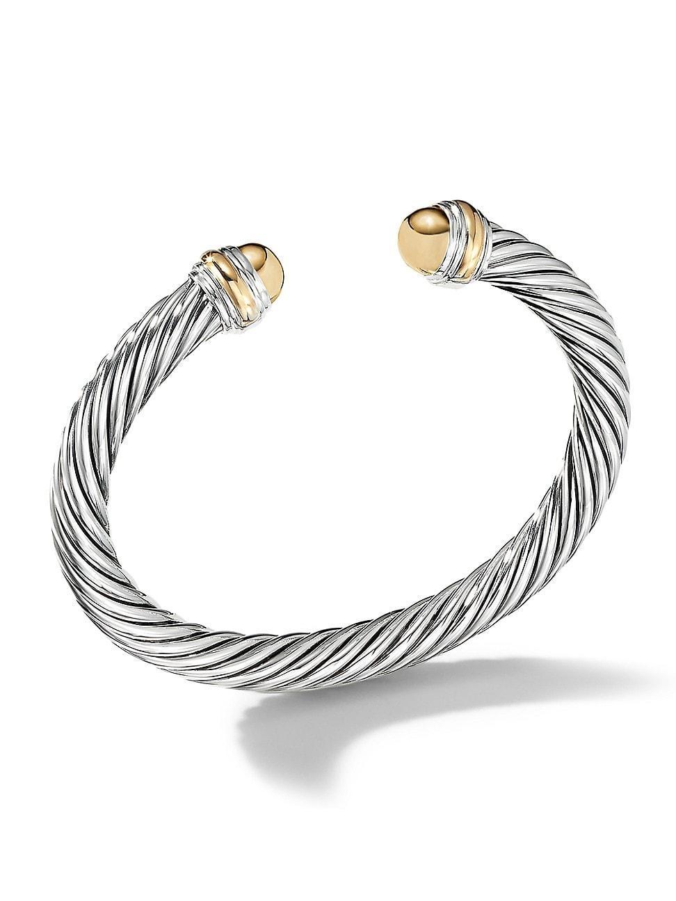 David Yurman Cable Classics Bracelet with Prasiolite and 14K Yellow Gold Product Image