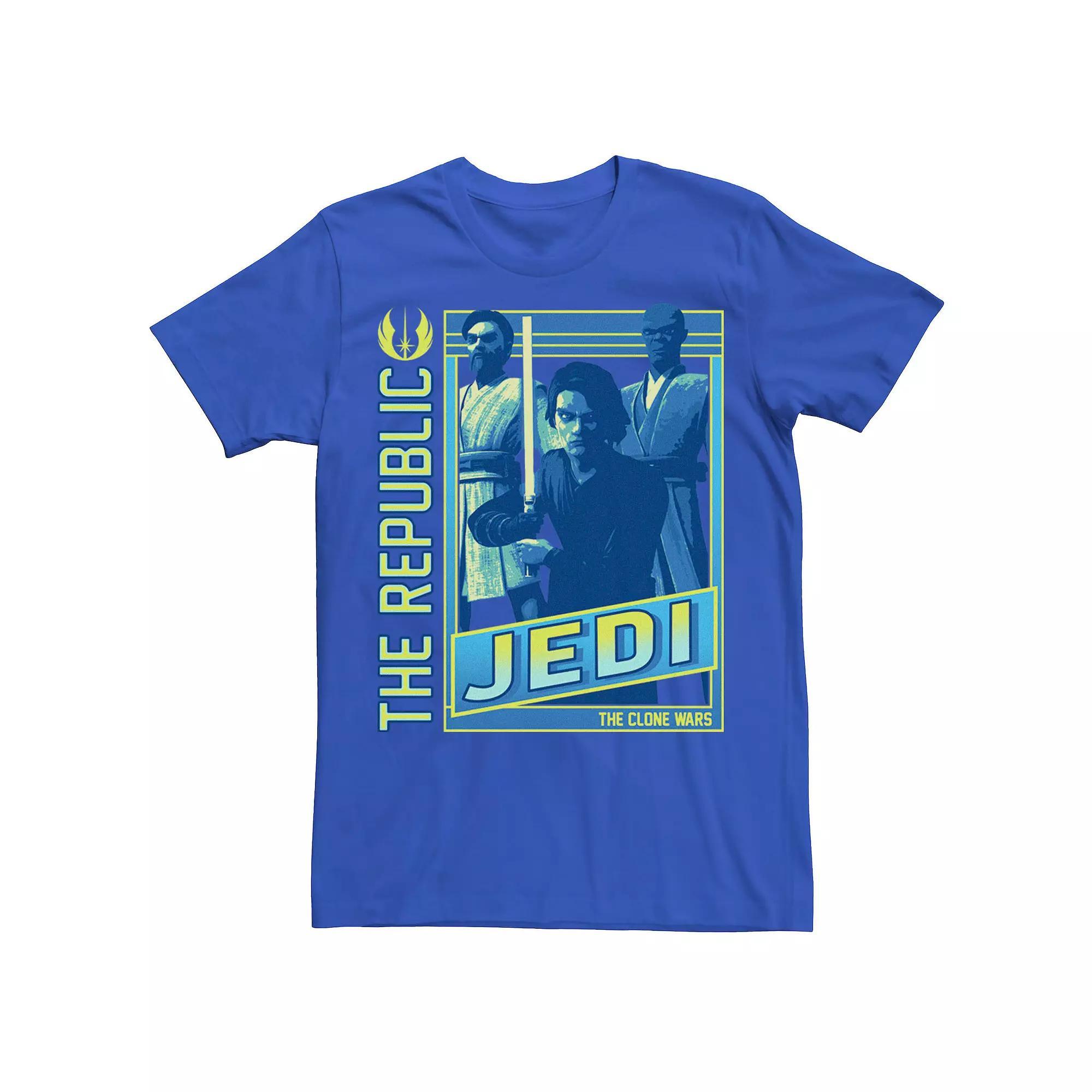 Men's Star Wars: The Clone Wars The Republic Jedi Poster Tee, Size: XL, Royal Product Image