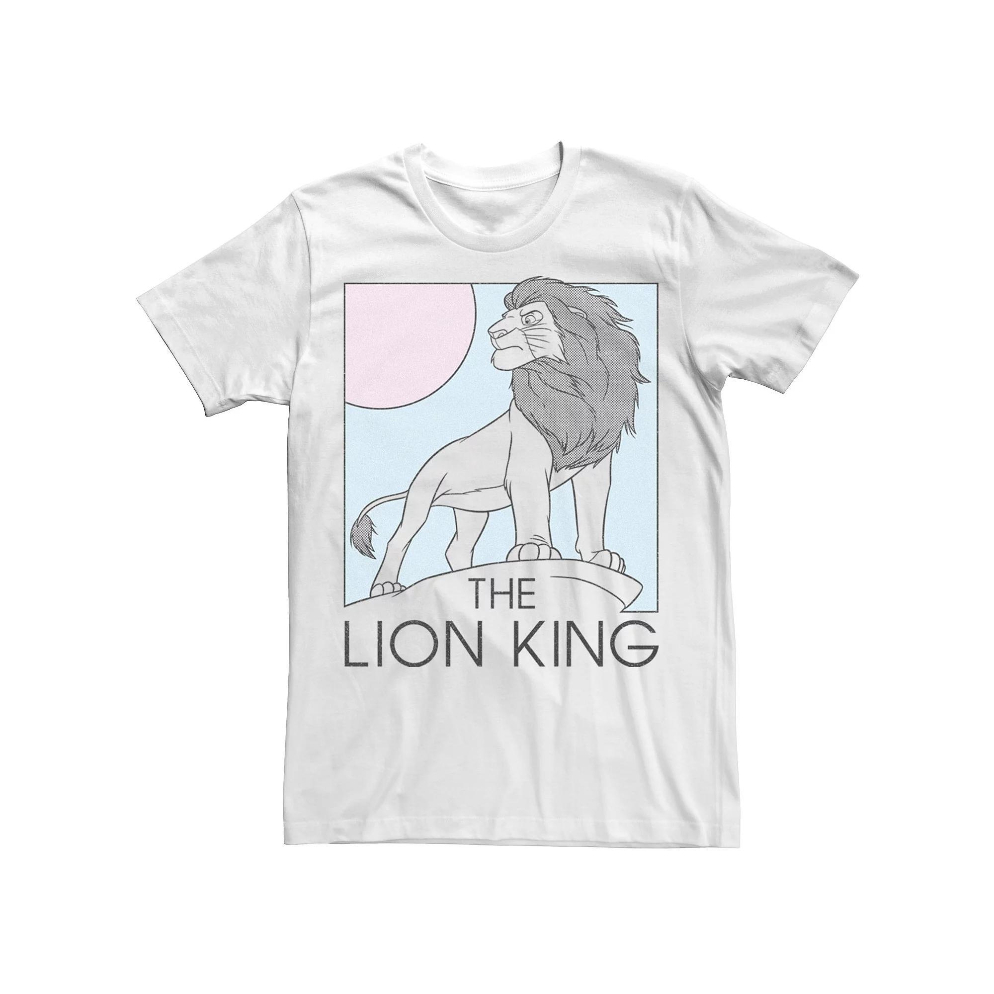 Men's Disney's The Lion King Simba Outline Tee, Size: Large, White Product Image