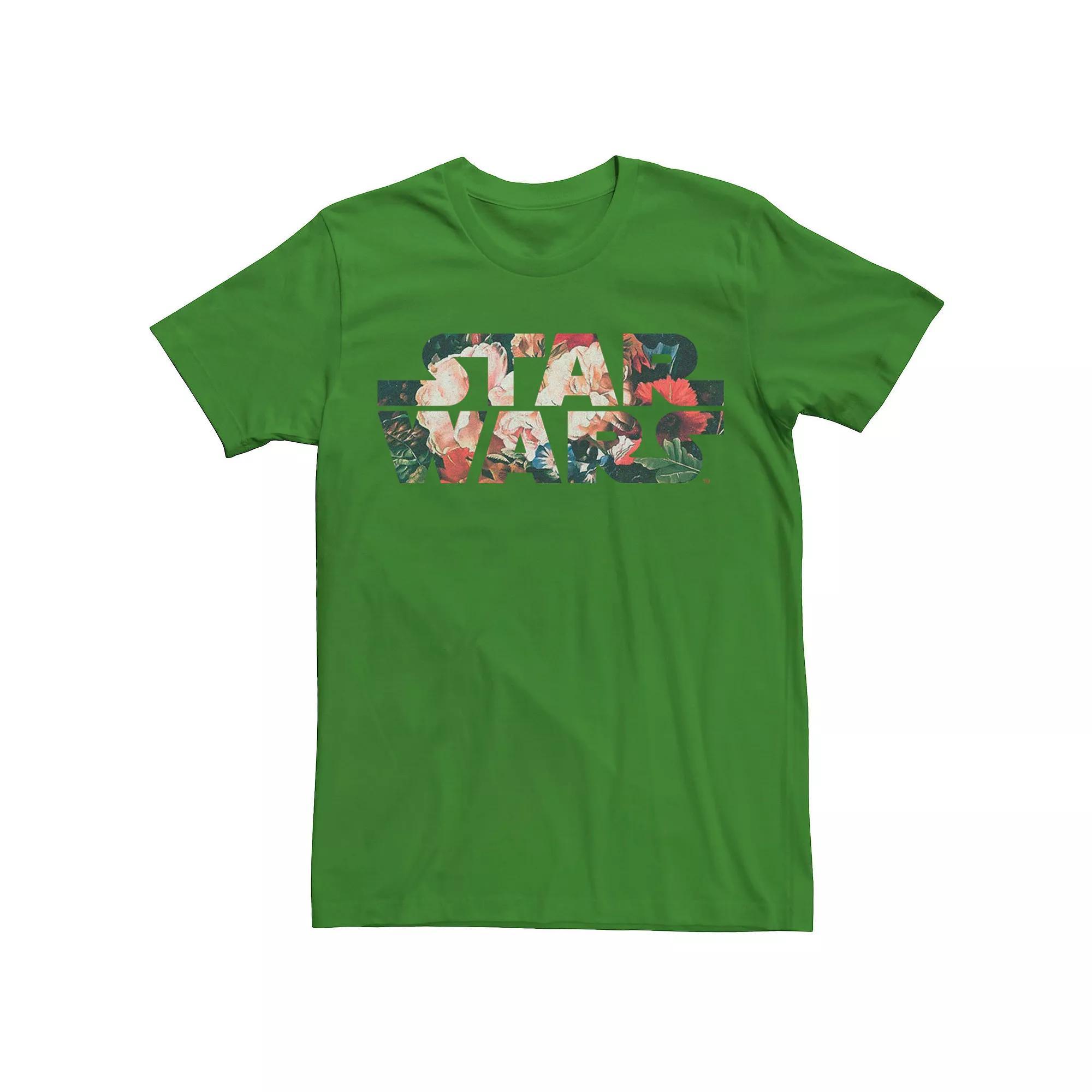Men's Star Wars Antique Flower Print Logo Tee, Size: XL, Kelly Product Image