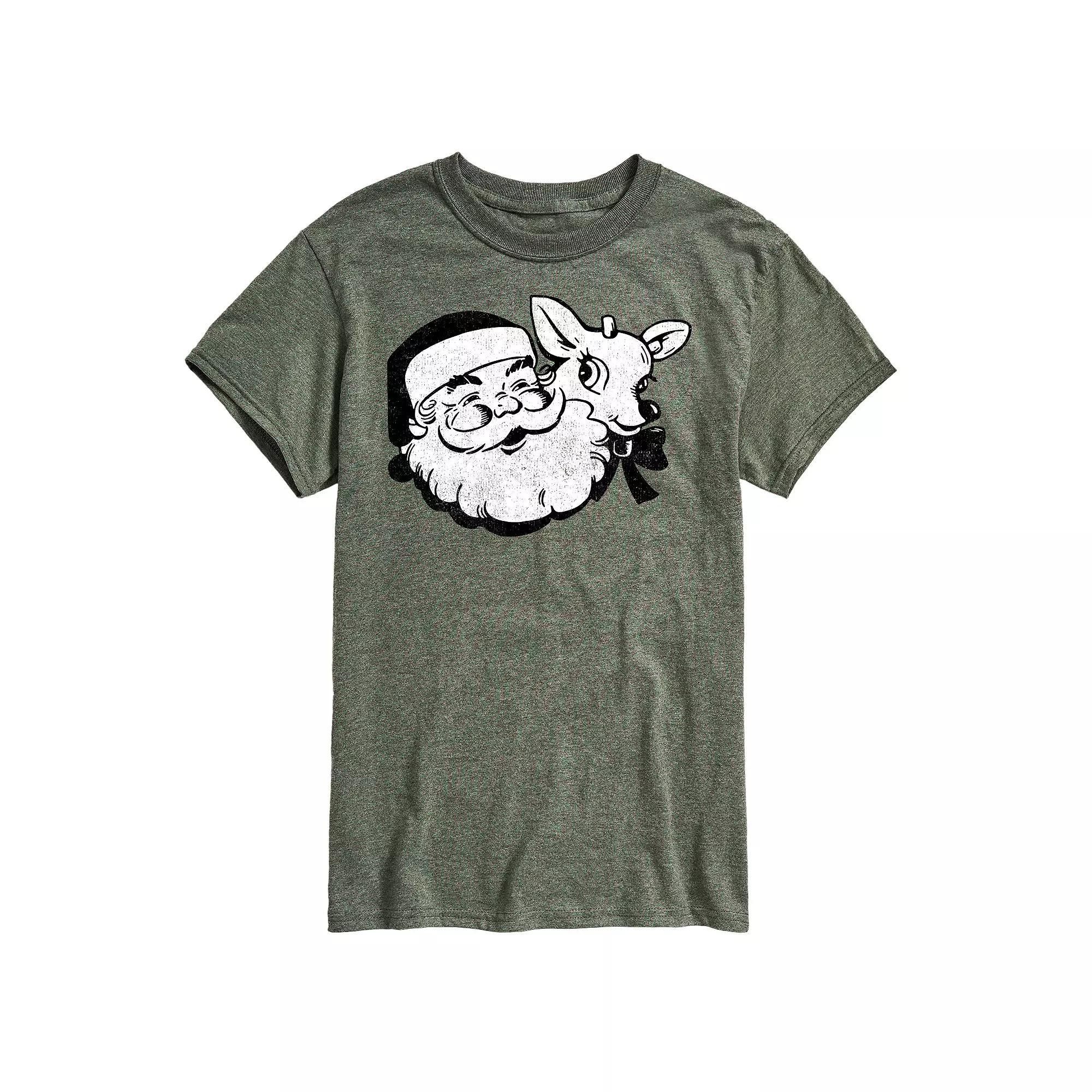 Mens Santa & Reindeer Graphic Tee Product Image