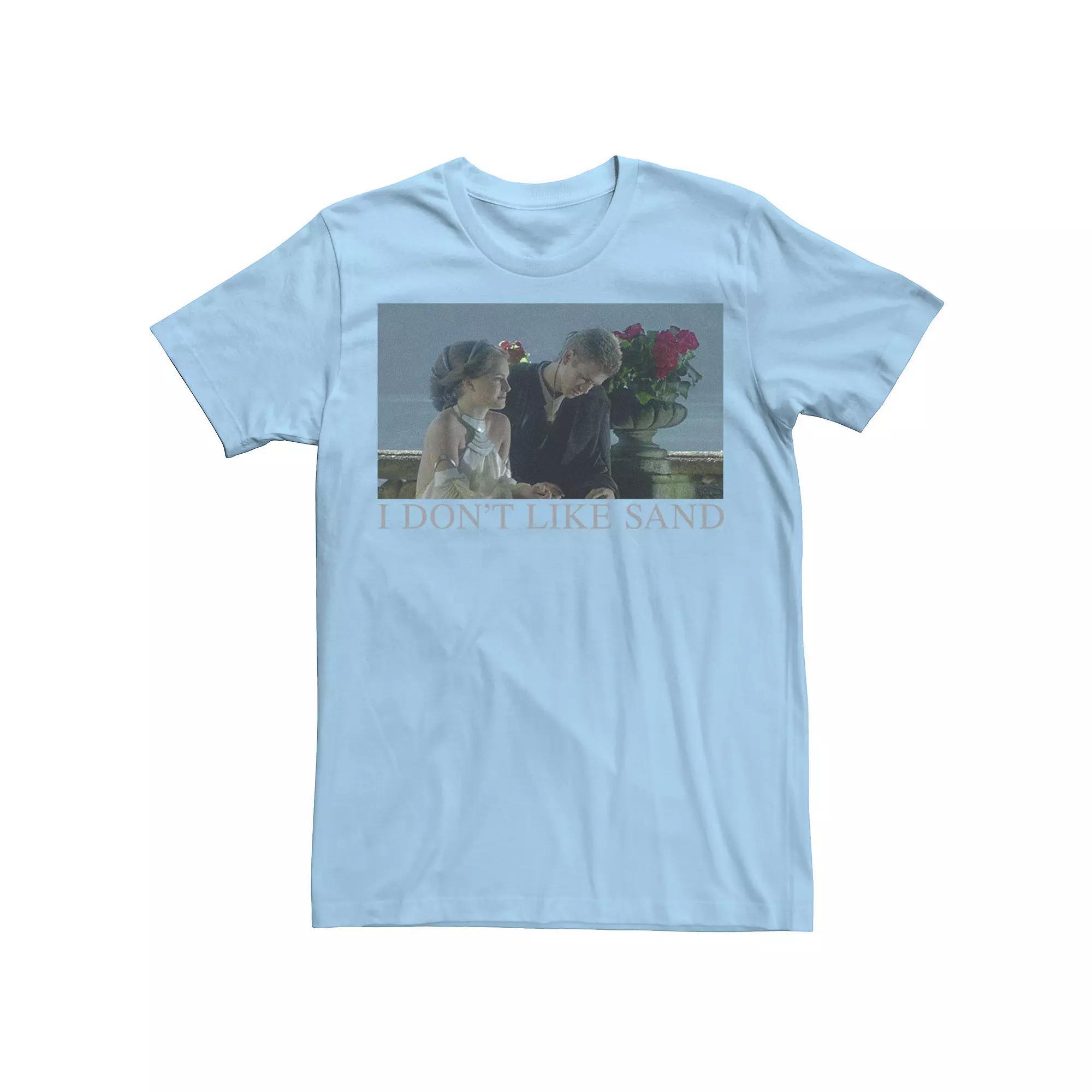 Men's Star Wars "I Don't Like Sand" Tee, Size: Medium, Light Blue Product Image