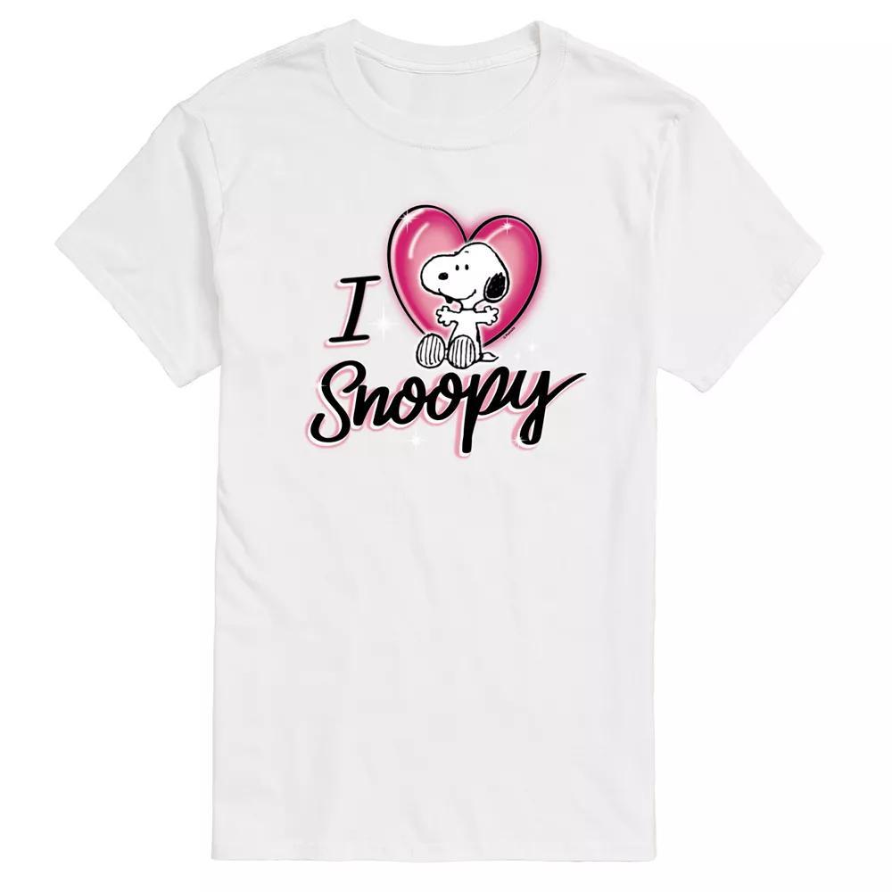 Big & Tall Peanuts I Heart Snoopy Airbrush Graphic Tee, Mens Product Image
