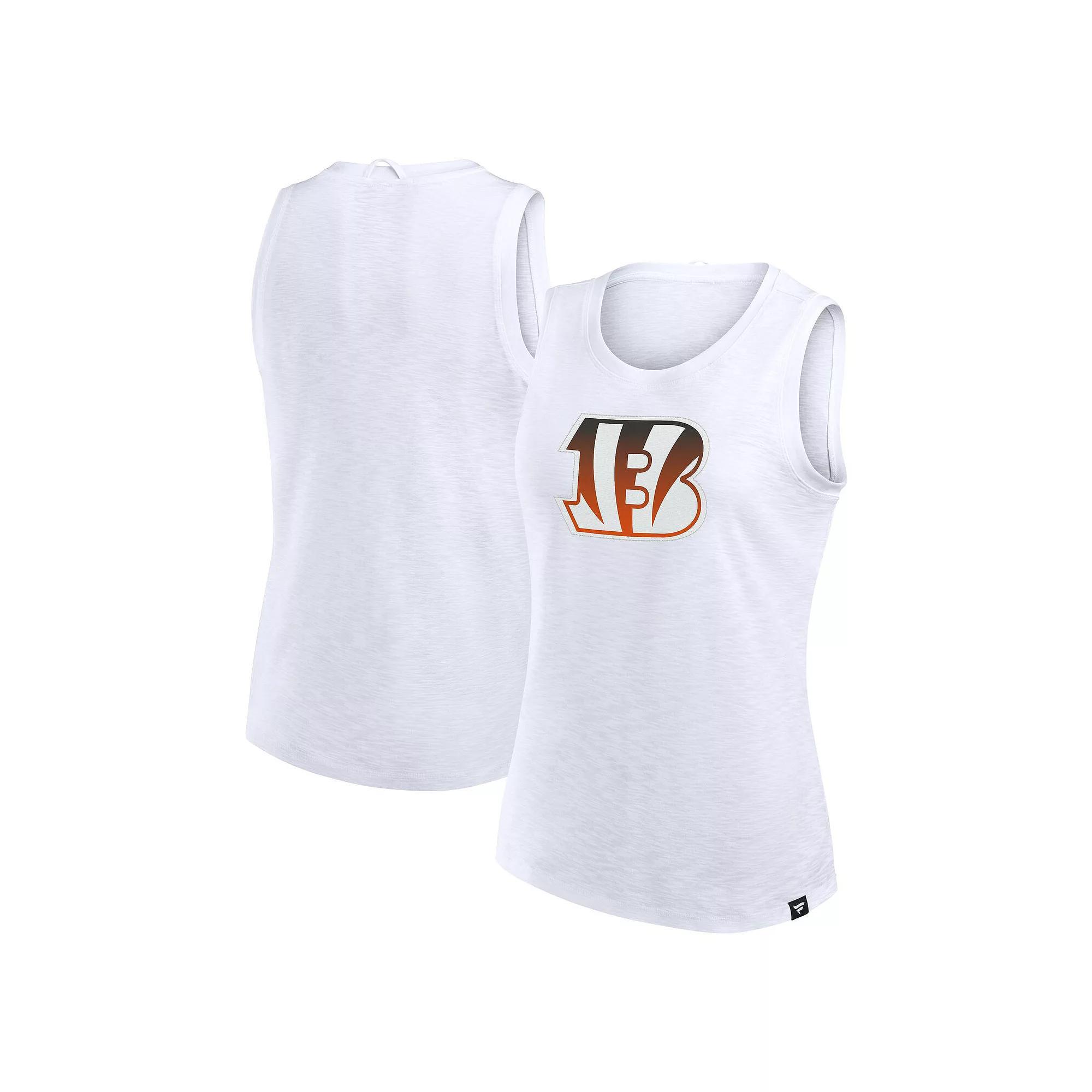 Women's Fanatics  White Cincinnati Bengals Slub Tank Top, Size: Large Product Image