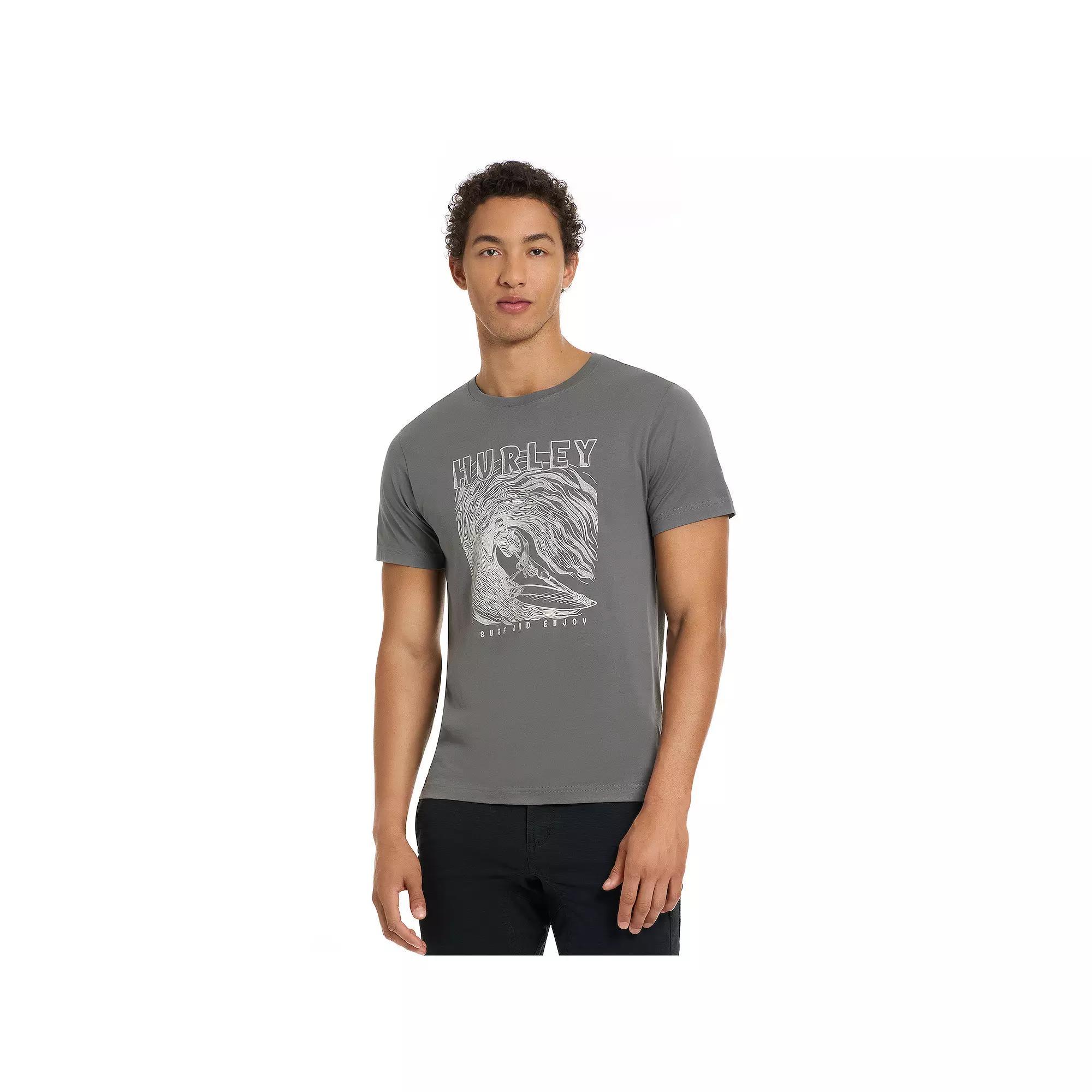Men's Hurley Graphic Tee, Size: XL, Grey Grey Product Image