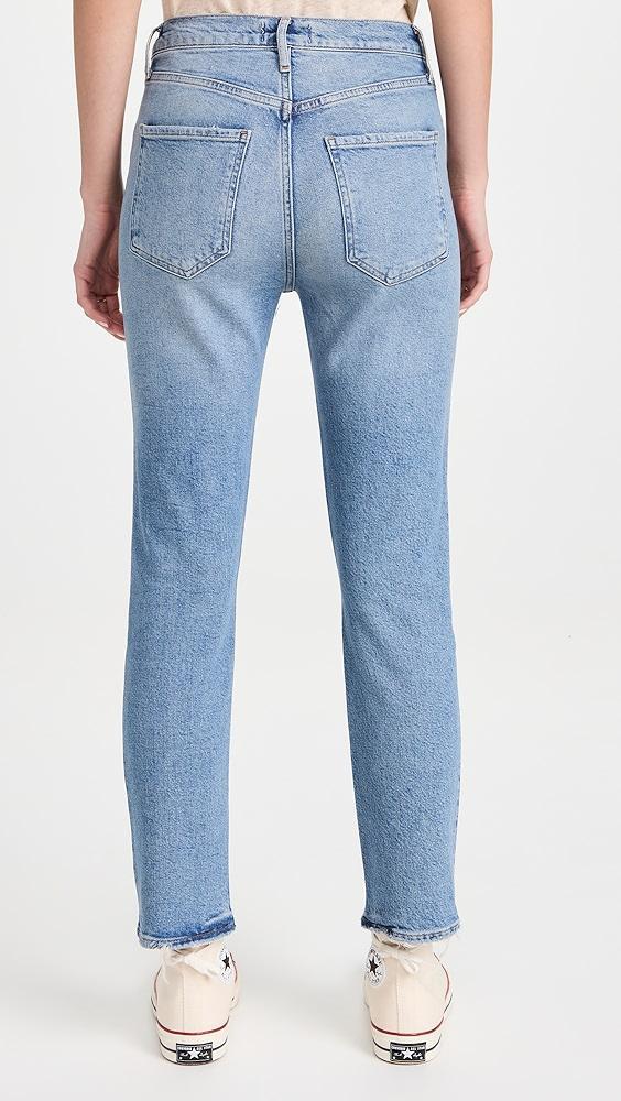 AGOLDE Riley Long High Rise Straight Jeans | Shopbop Product Image